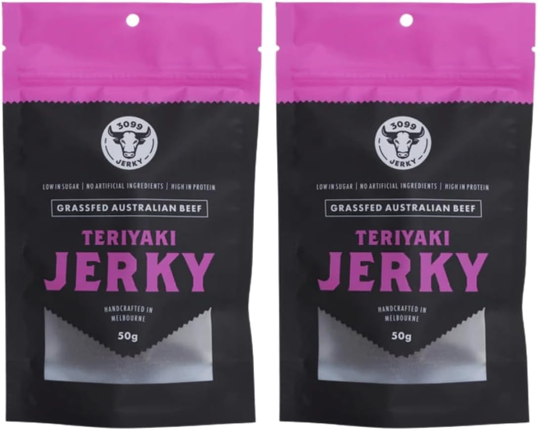 Jerky and Co 3099 Grassfed Australian Beef Terriyaki Jerky 50 G