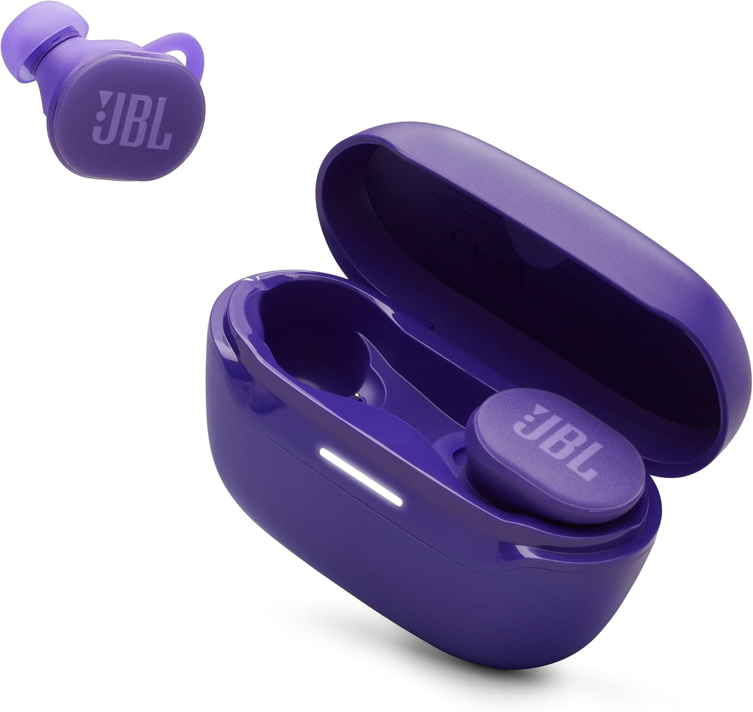 JBL Endurance Race 2 - Waterproof (IP68) Sports True Wireless Earbuds with 4 Mics for Crisp, Clear Calls, Pure Bass Sound, 48Hrs of Playback, plus Speed Charging & Active Noise Cancelling (Purple)