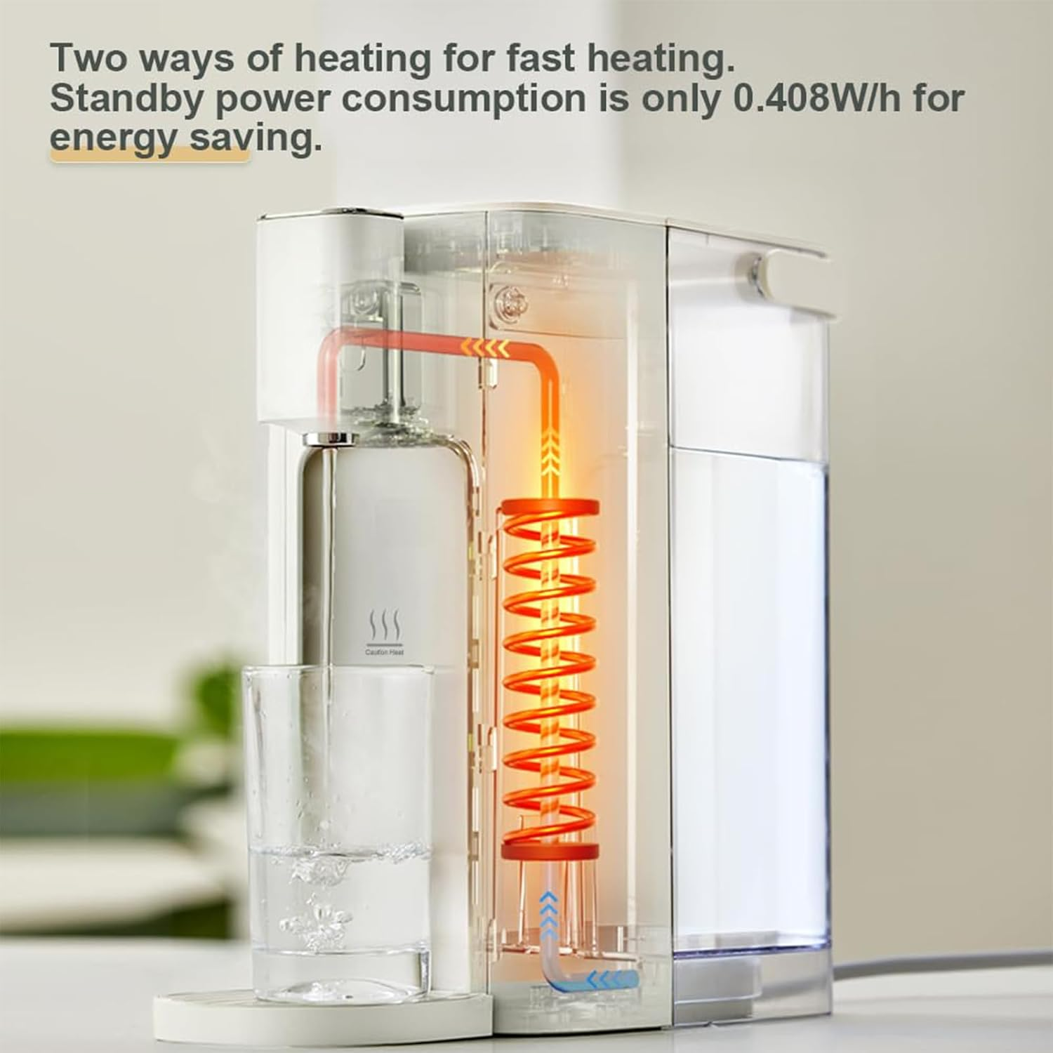 Bear Instant Hot Water Dispenser, Adjustable 6 Temperatures & 3 Water Outputs, 2200W Fast Boil, for Tea, Coffee and Baby Formula, 3L Water Tank, One-Click Self-Cleaning