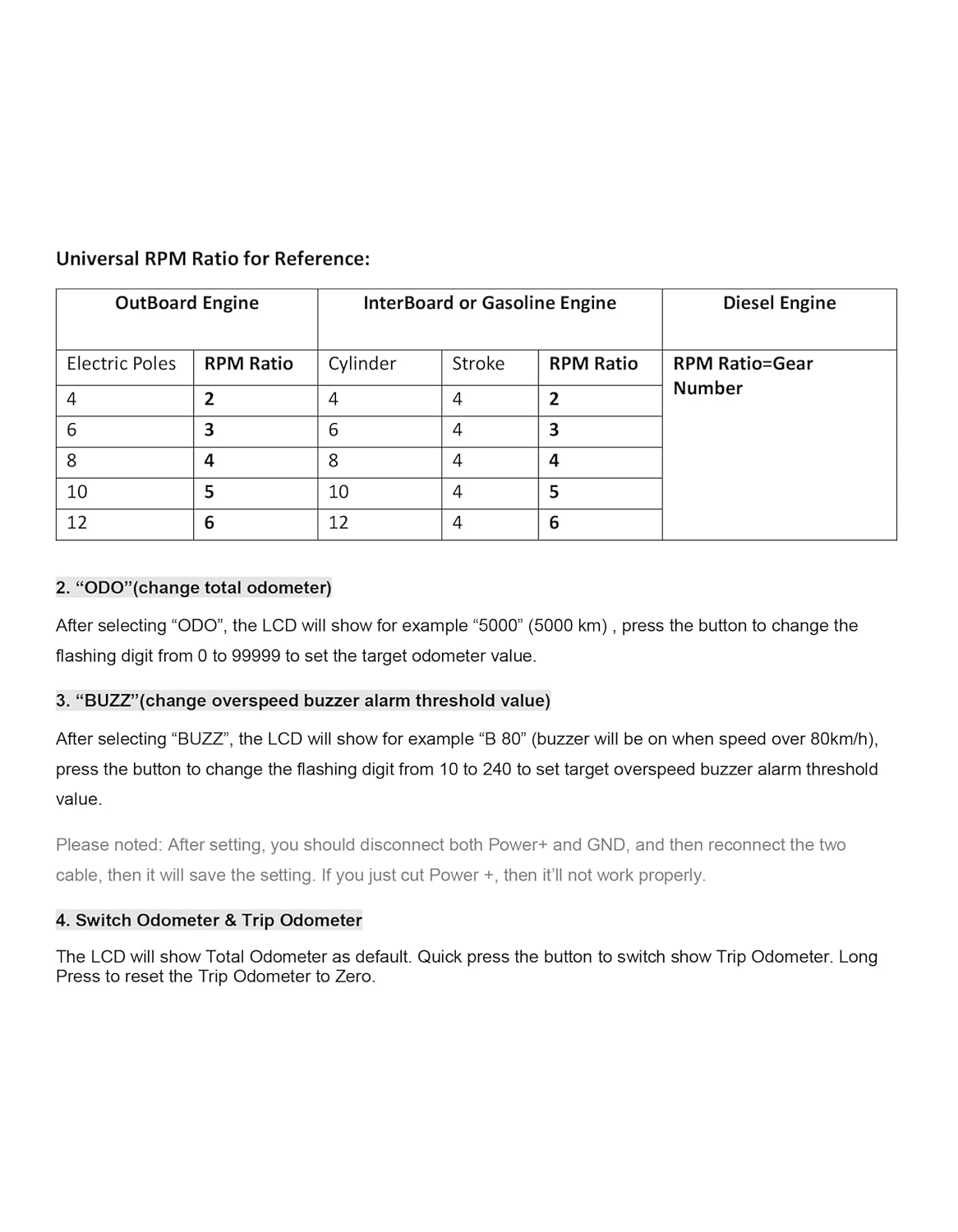 ELING 85Mm 2In1 GPS Speedometer with Tachometer 0-200KM/H 8000RPM with Backlight for Car Motorcycle ATV UTV image number 4