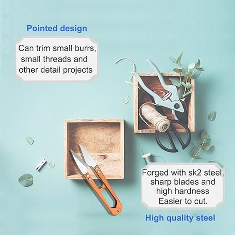 12 Pcs Thread Clippers Sewing Scissors 4.2 Inch Cutter Mini Snip Trimming Nipper Handheld Snippers Embroidery Clippers Sewing Scissors Gardening Scissors for Stitch (Multicolor) image number 3