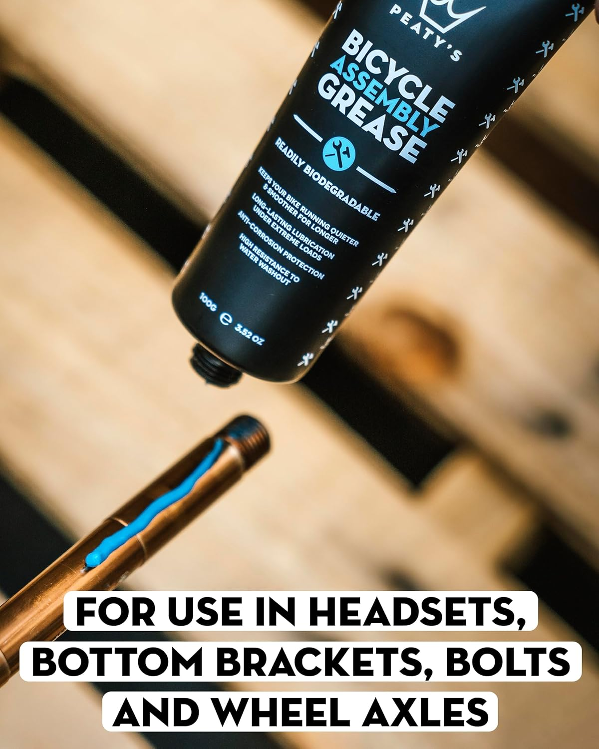 Peaty'S Bicycle Mounting Grease - Mounting Paste Bicycle for Low-Friction Performance, Faucet Grease with Corrosion Protection, Long-Lasting Lubricant, for All Bicycle Constructions and Carbon, 100 G image number 3