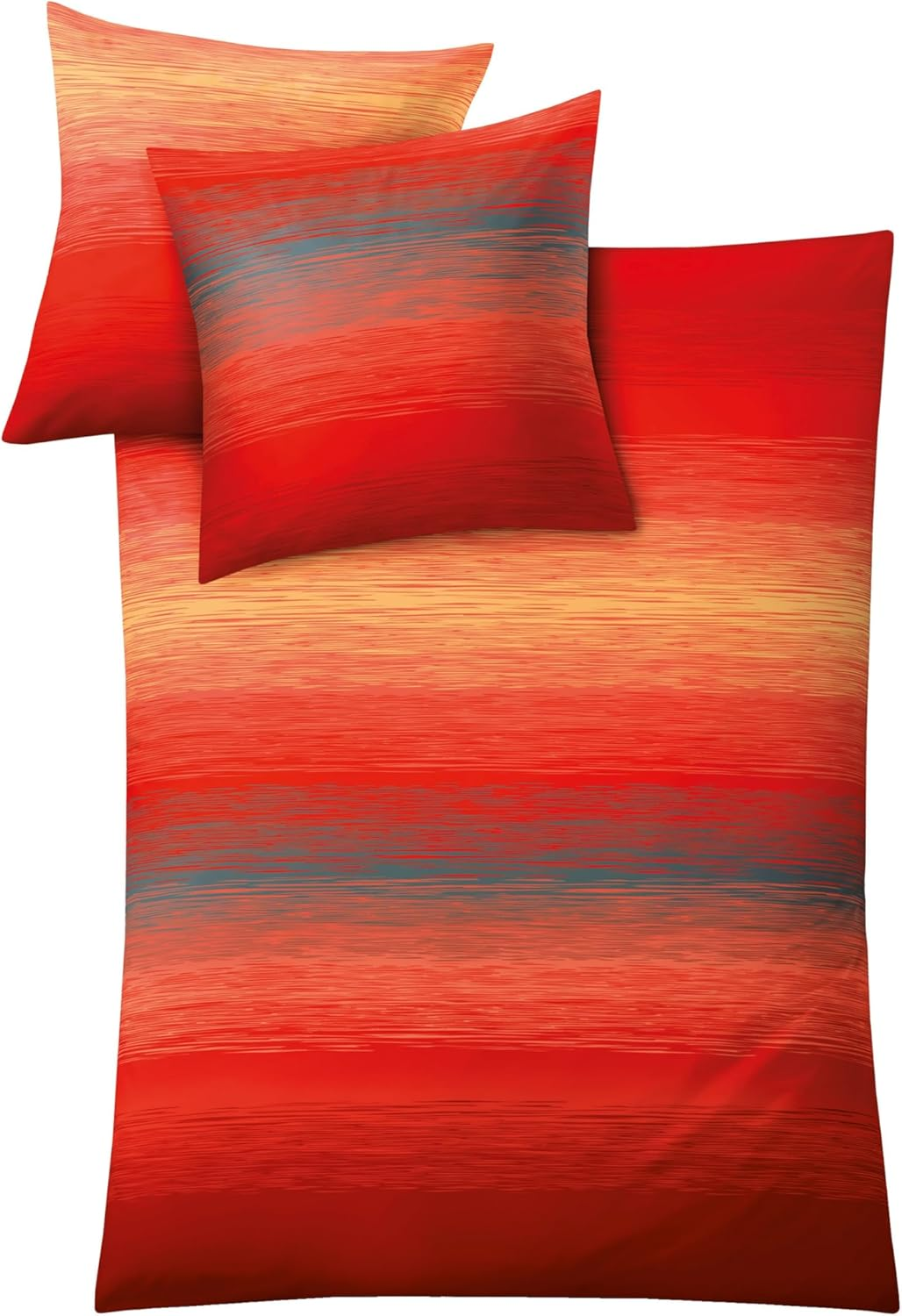 Kleine Wolke Chicago Bed Linen Set, Mako Satin, Red Cotton, Red, 135 Cm X 200 Cm image number 1