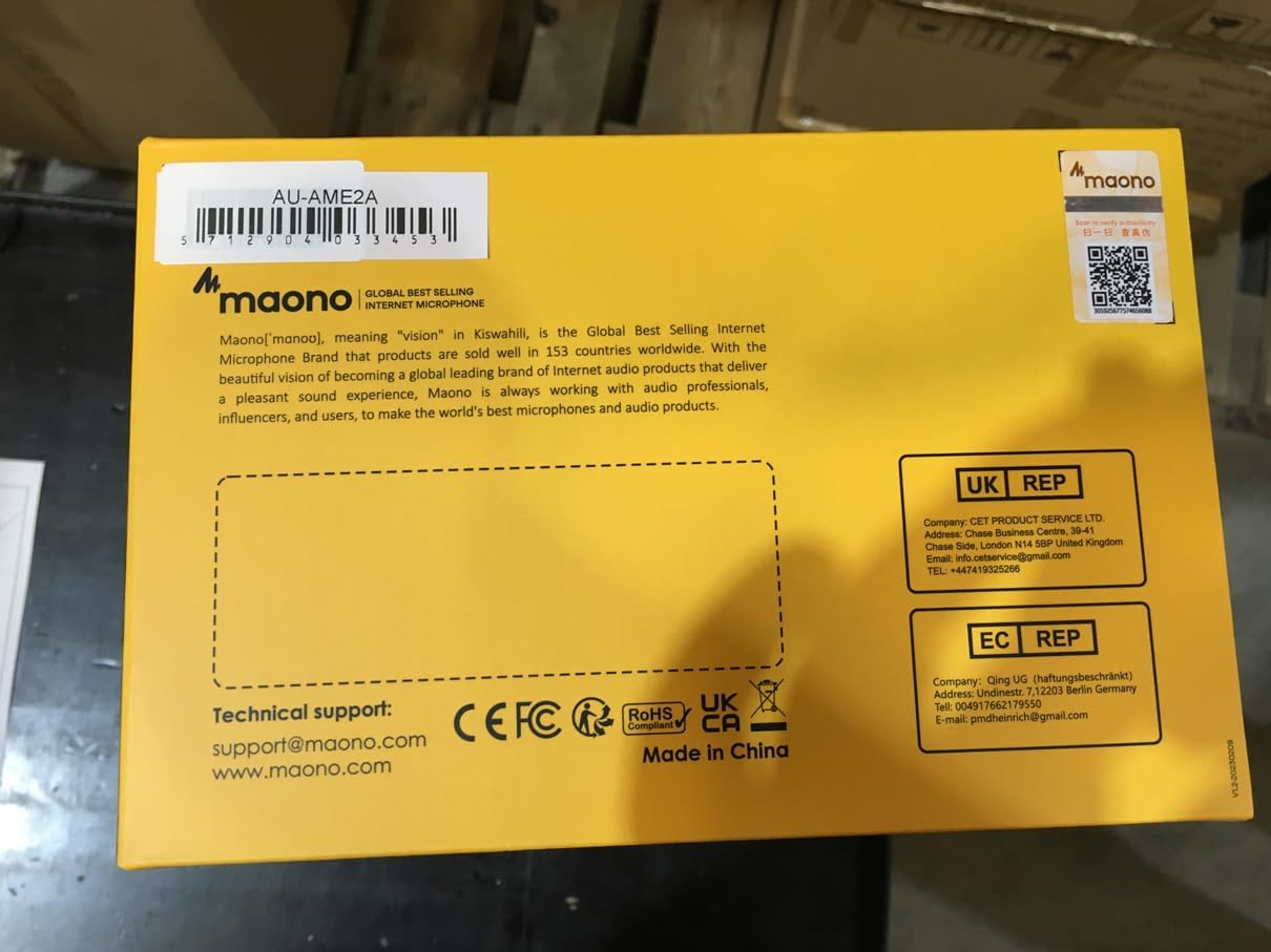 Maono AME2A USB-C Audio Interface - Built-In Effects, XLR and Inst Input, Includes Microphone image number 1