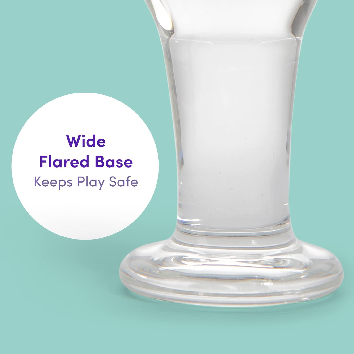 Lovehoney Pure Pleasure Butt Plug - 4 Inch Glass Anal Plug - Tapered Tip with Flared Base - Waterproof - Clear image number 3