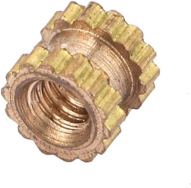 Cylinder Knurled Threaded, 100Pcs Lightweight Insert Embedment Nut, Heat-Resistant M2 For(M2*4 * 3.5 (100Pcs)) image number 3