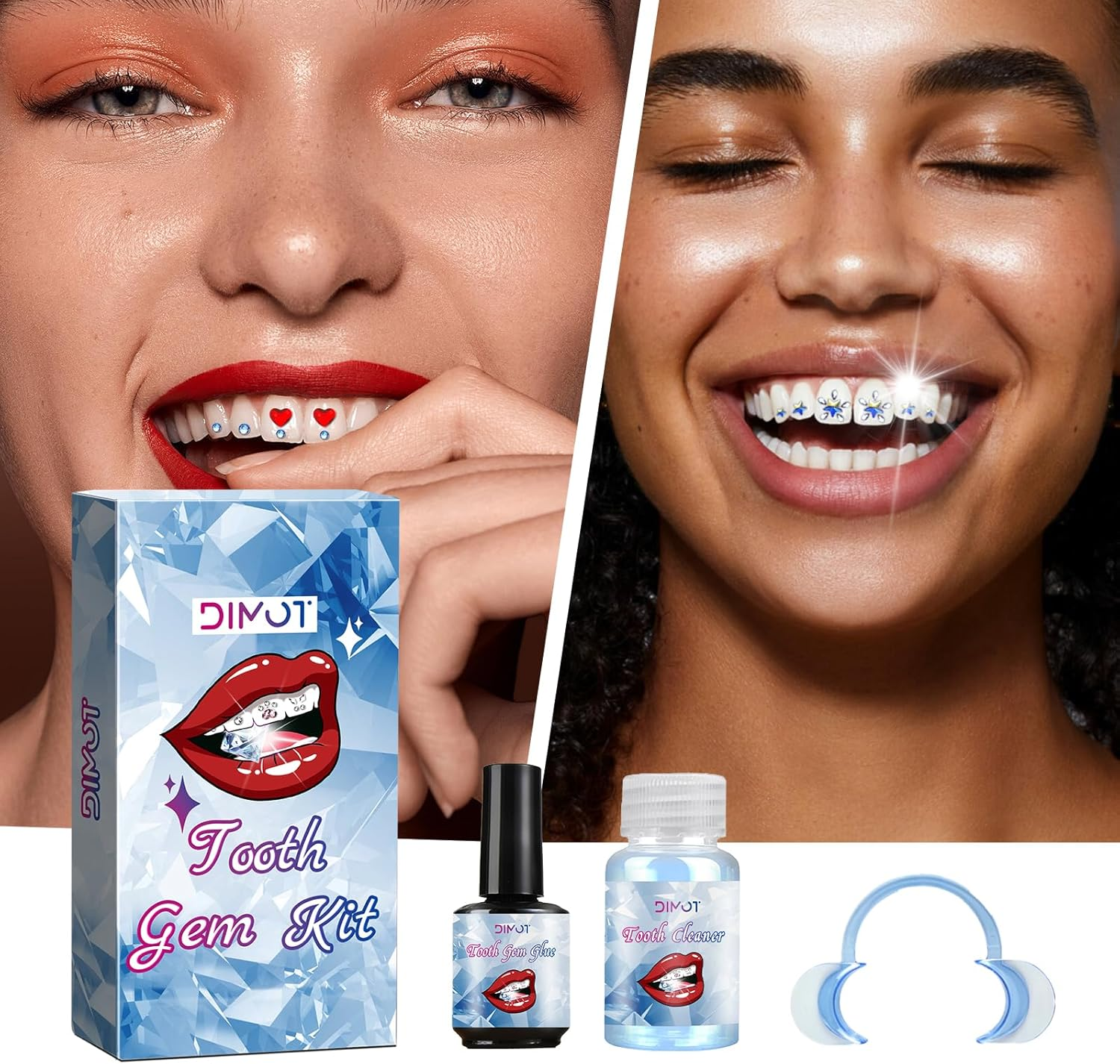 Tooth Gems Kit for Teeth Gems Kit with Light,190 Tooth DIY Gem Kit Tooth Jewelry Gems Kit 2025 New for Man&Women image number 2