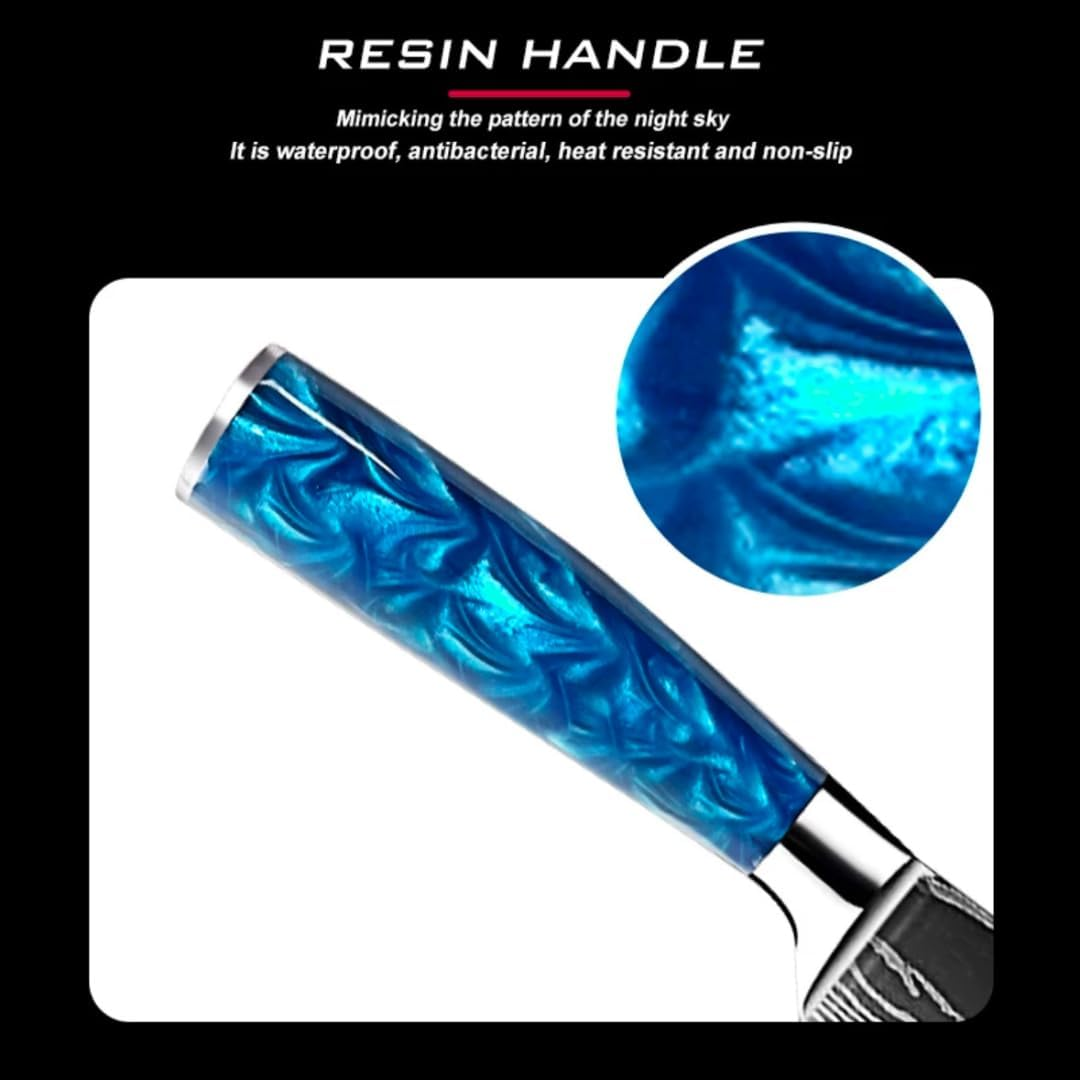 SMART PEPPER Chef Knife Kitchen Knife 8 Inch Chef'S Knife High Carbon Stainless Steel Knife with Risan Handle, Ultra Sharp, Best Choice for Home Kitchen & Restaurant image number 4