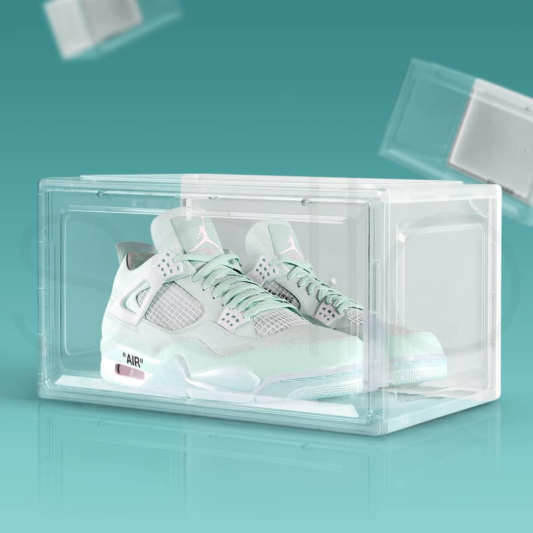 STACKED Shoe Storage Box 1PC Sneaker Display Case Clear Magnetic Door Anti-Oxidation 35.5X26X21Cm image number 5
