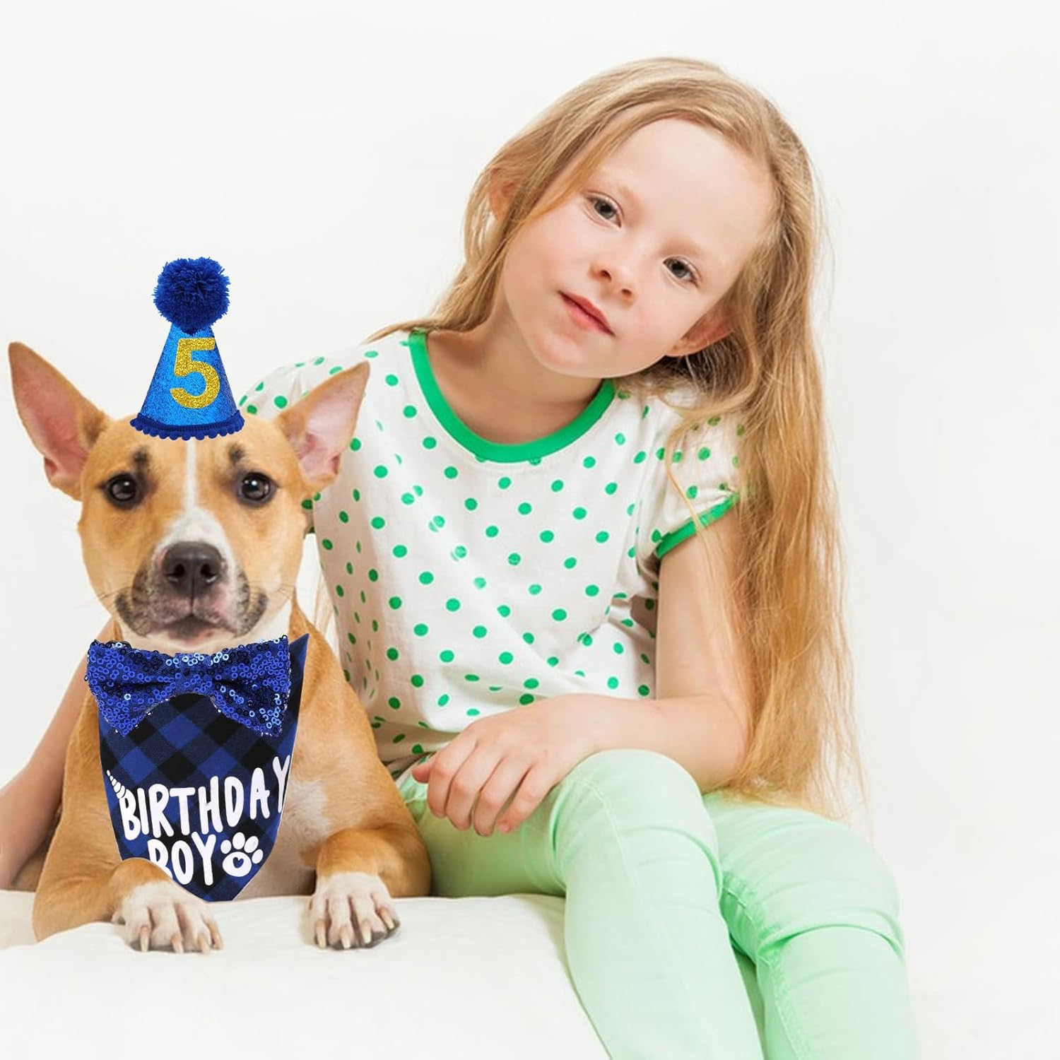 Cat Birthday Party Supplies Breakaway Plaid Cat Birthday Boy Bandana Collar with Bow Tie Cat Kitten Birthday Hat Birthday Number Cat Birthday Outfits Decorations for Cat Kitten image number 5