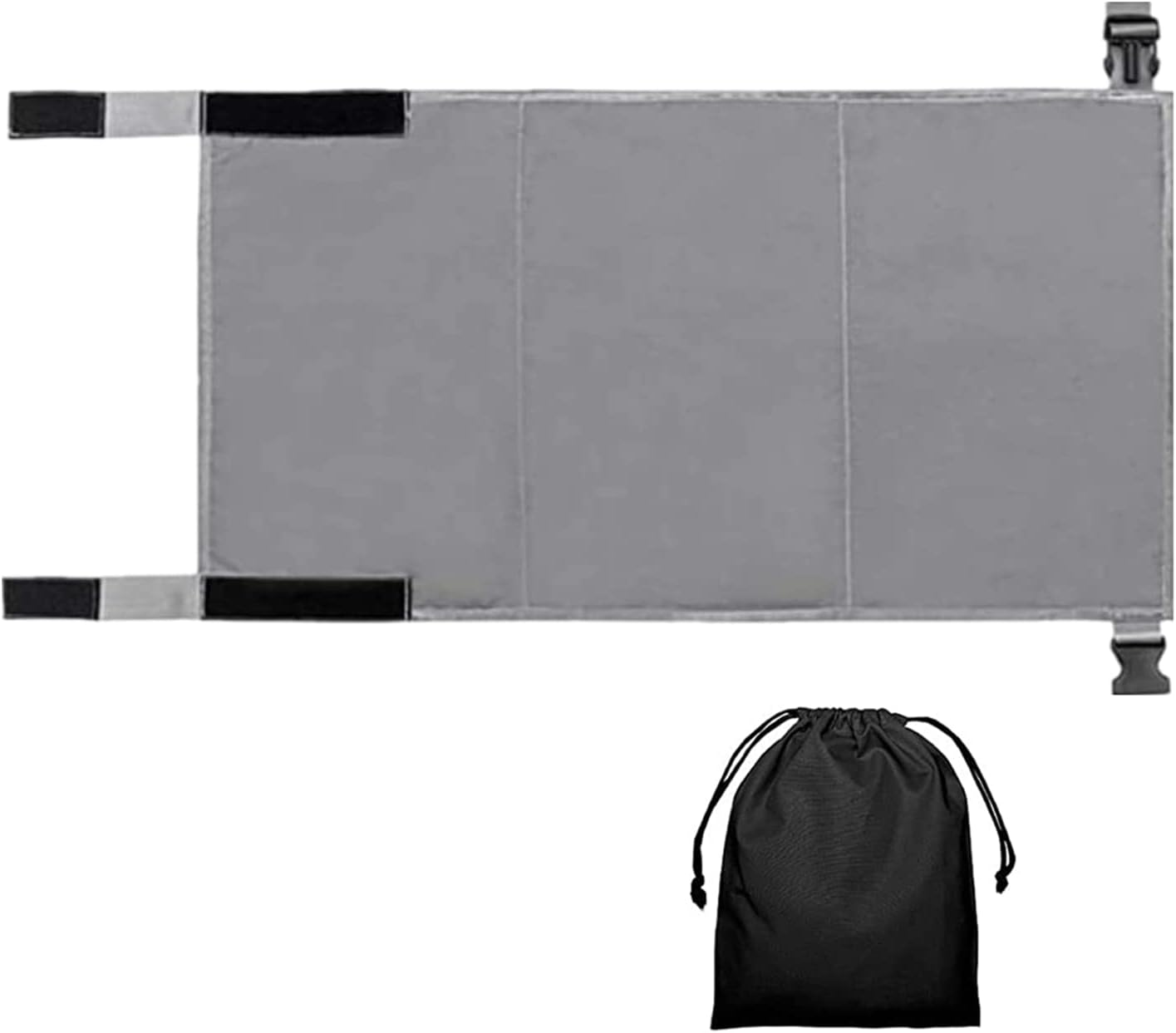 Portable Toddler Travel Bed - Airplane Seat Extender & Kids Flying Essentials, Comfortable In-Flight Hammock for Babies and Toddlers on Flights (Black)