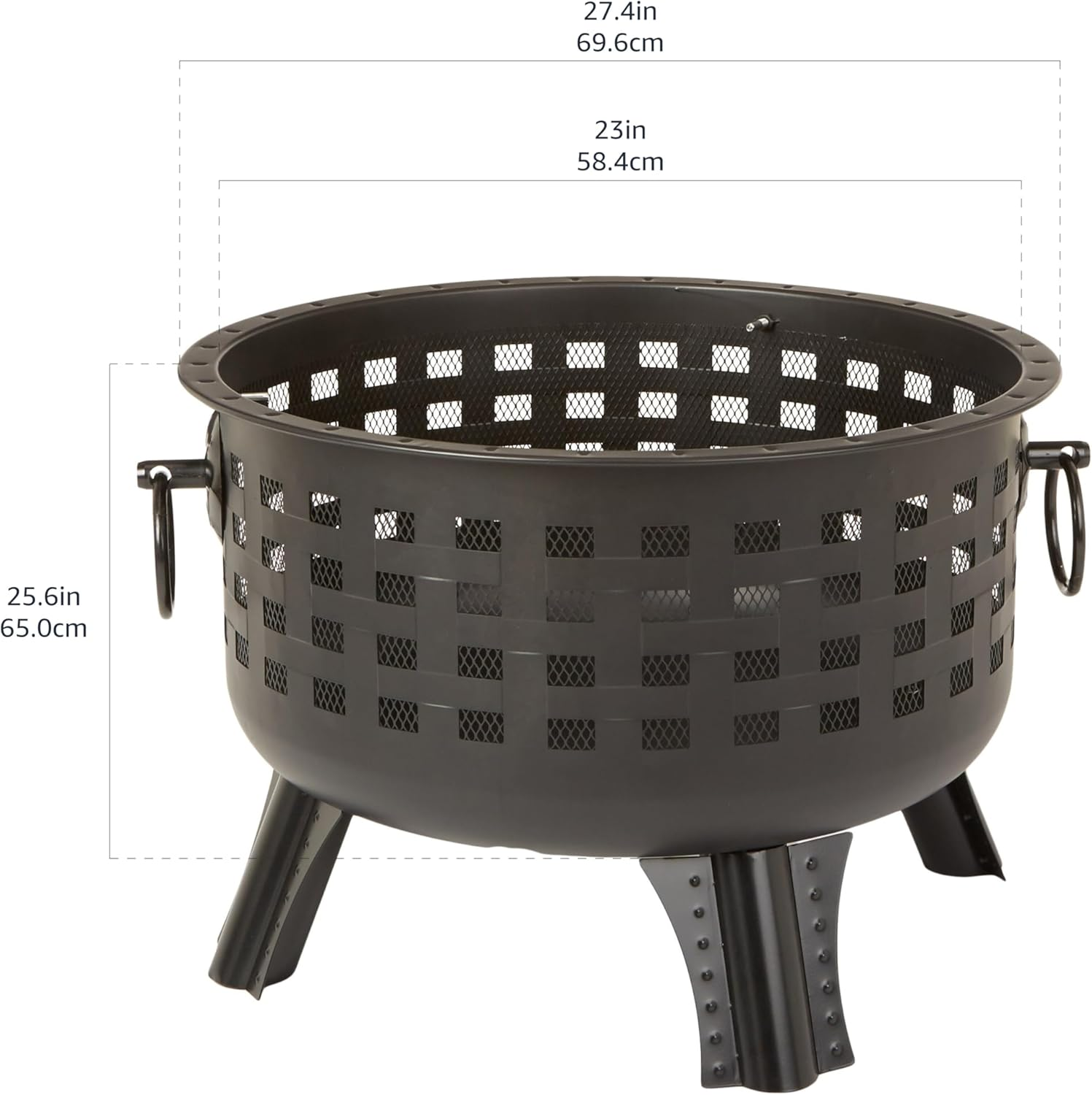 Amazon Basics 61Cm Steel round Lattice Fire Pit image number 1