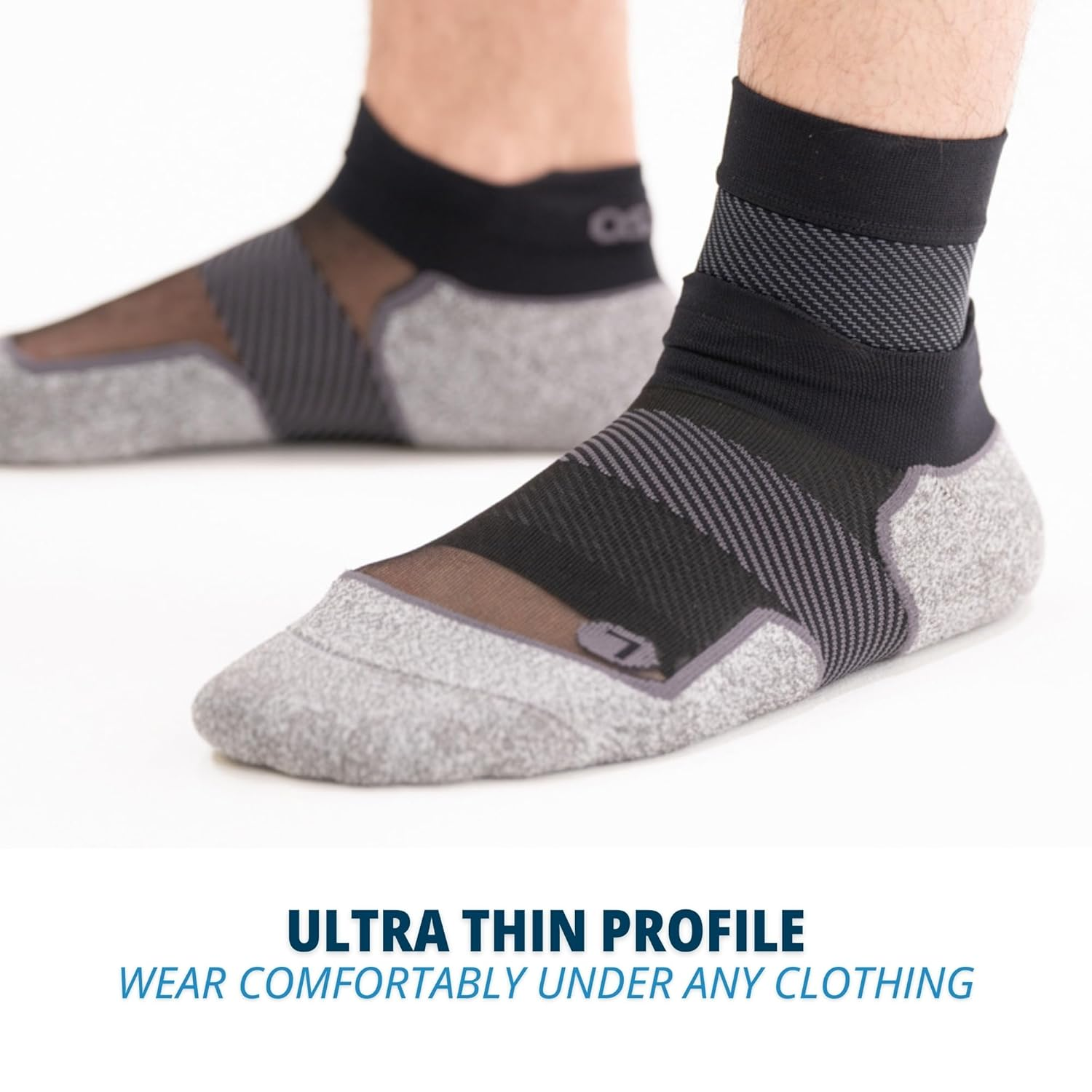 Os1St Unisex Fs6 Sports Compression Foot Sleeve Black image number 4