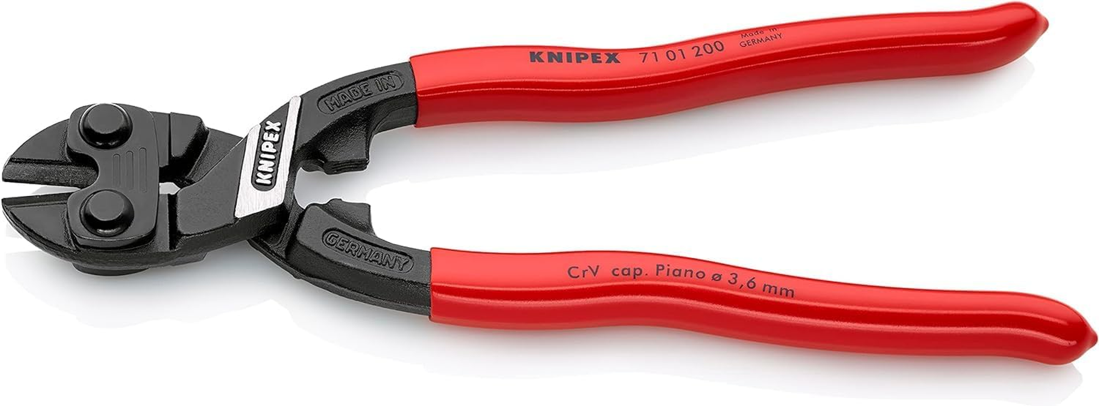 Knipex Cobolt Compact Bolt Cutters with PVC Grip, 200 Mm, Red image number 5