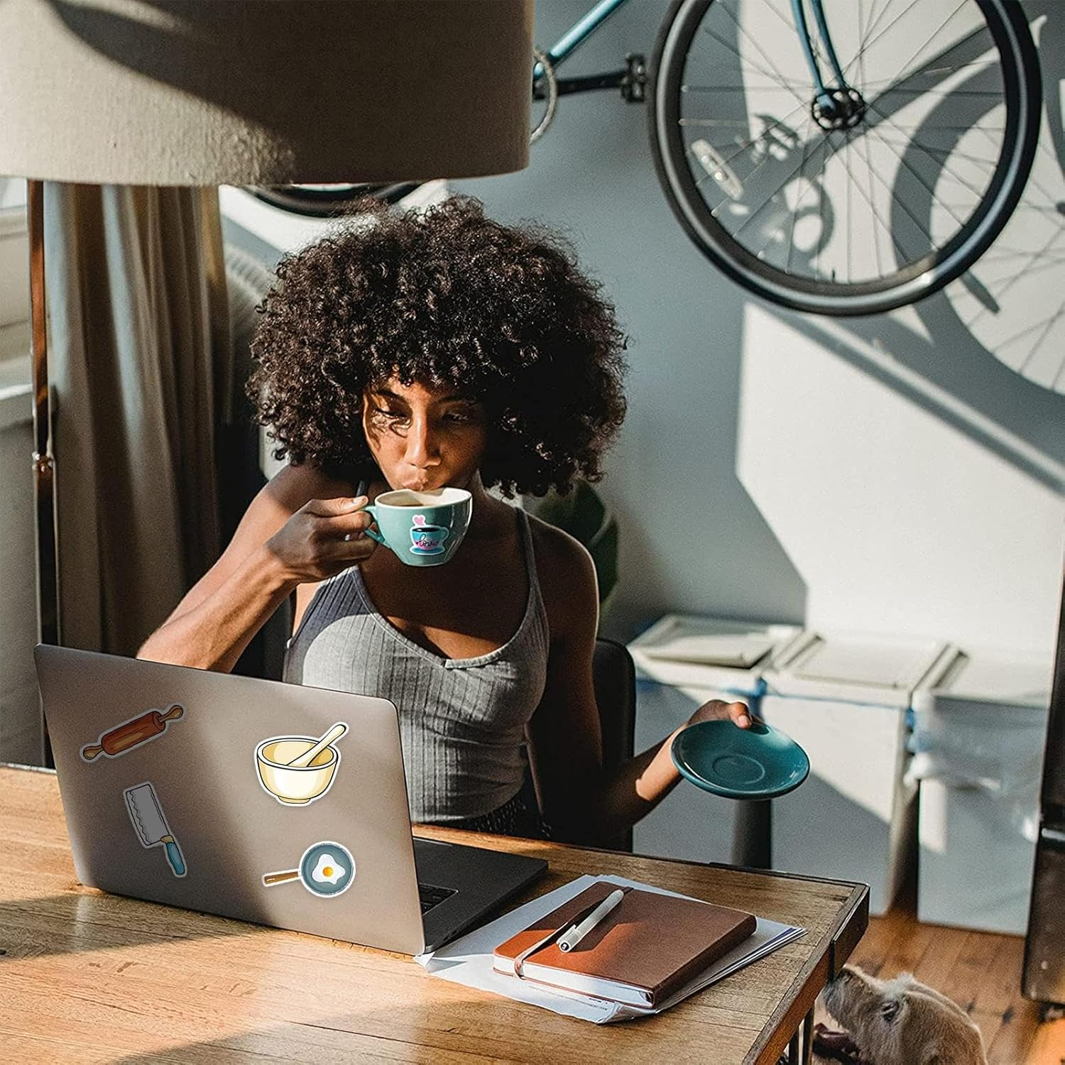 Kitchen Utensil Wall Stickers - Waterproof Cartoon Kitchen Stickers - Kitchenware Decals for Kitchen Dining Baking Room Restaurant, Computer image number 6