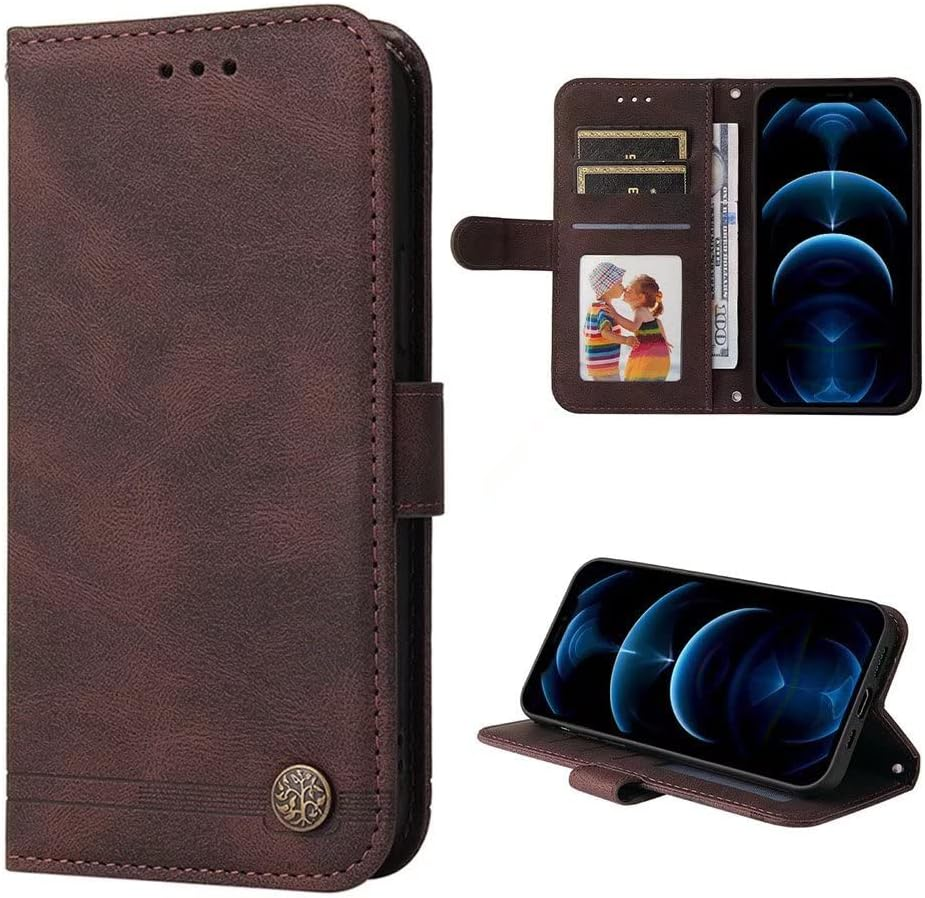 SEAHAI Case for Motorola Moto G75 5G Leather PU Wallet Folio Stand Cover, Ultra-Thin Shockproof Case Kickstand with Credit Card Slots TPU Shell Magnetic Close - Blue