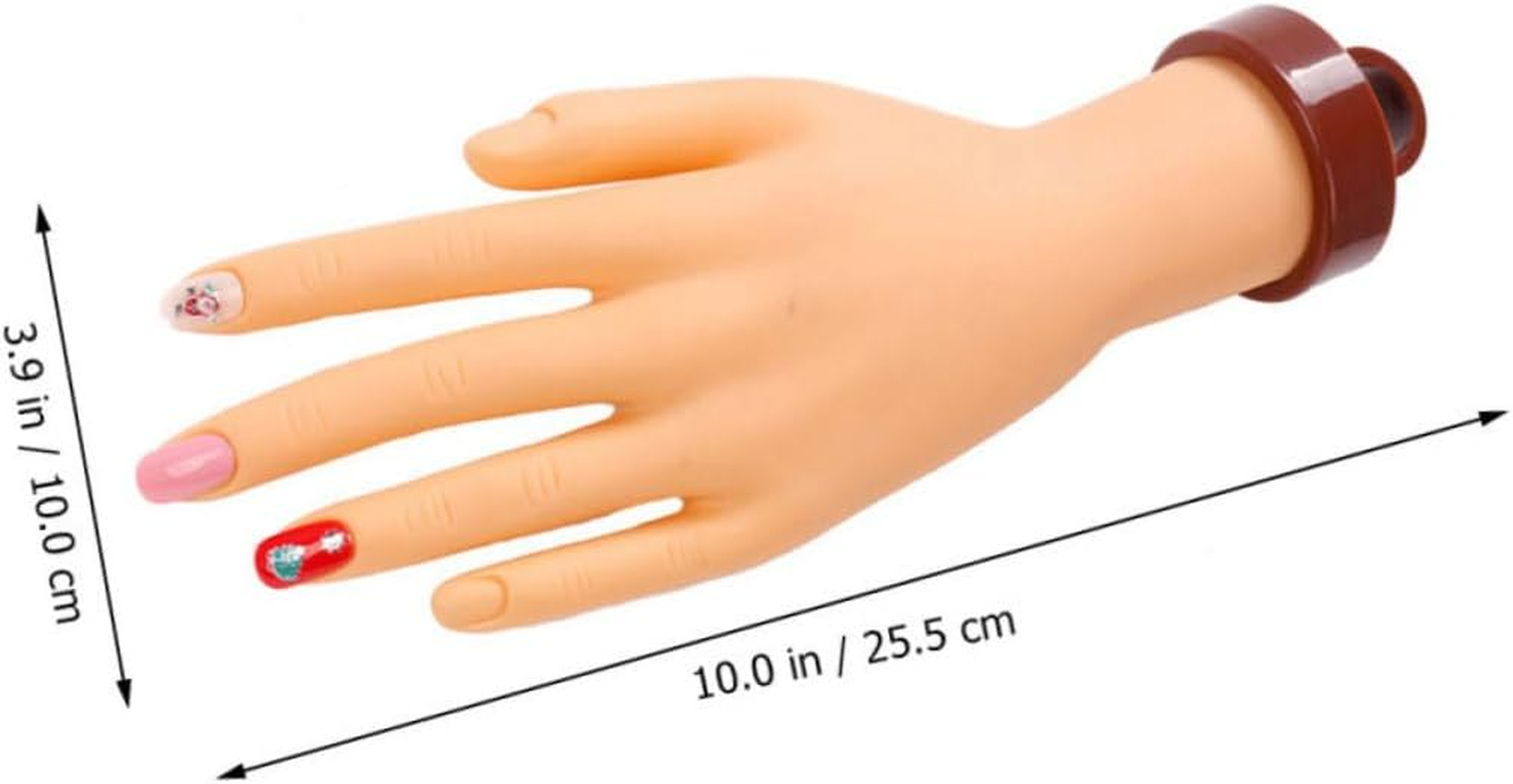 SOESFOUFU Beginner-Friendly Manicure Hand Model Nail Art Training Hand Lightweight Pvc Nail Stand