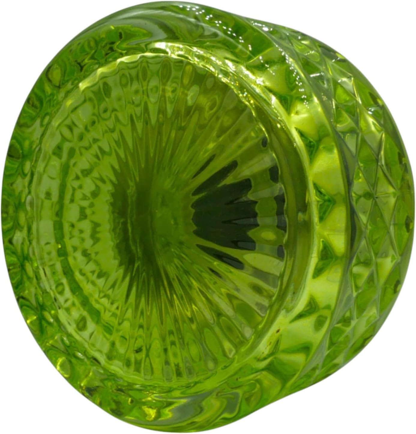 4.4&rdquo; Vintage round Push down Glass Ashtray &ndash; Spinning Self-Extinguishing Design for Indoor/Outdoor Use Choose Your Own Colour (Green) image number 1