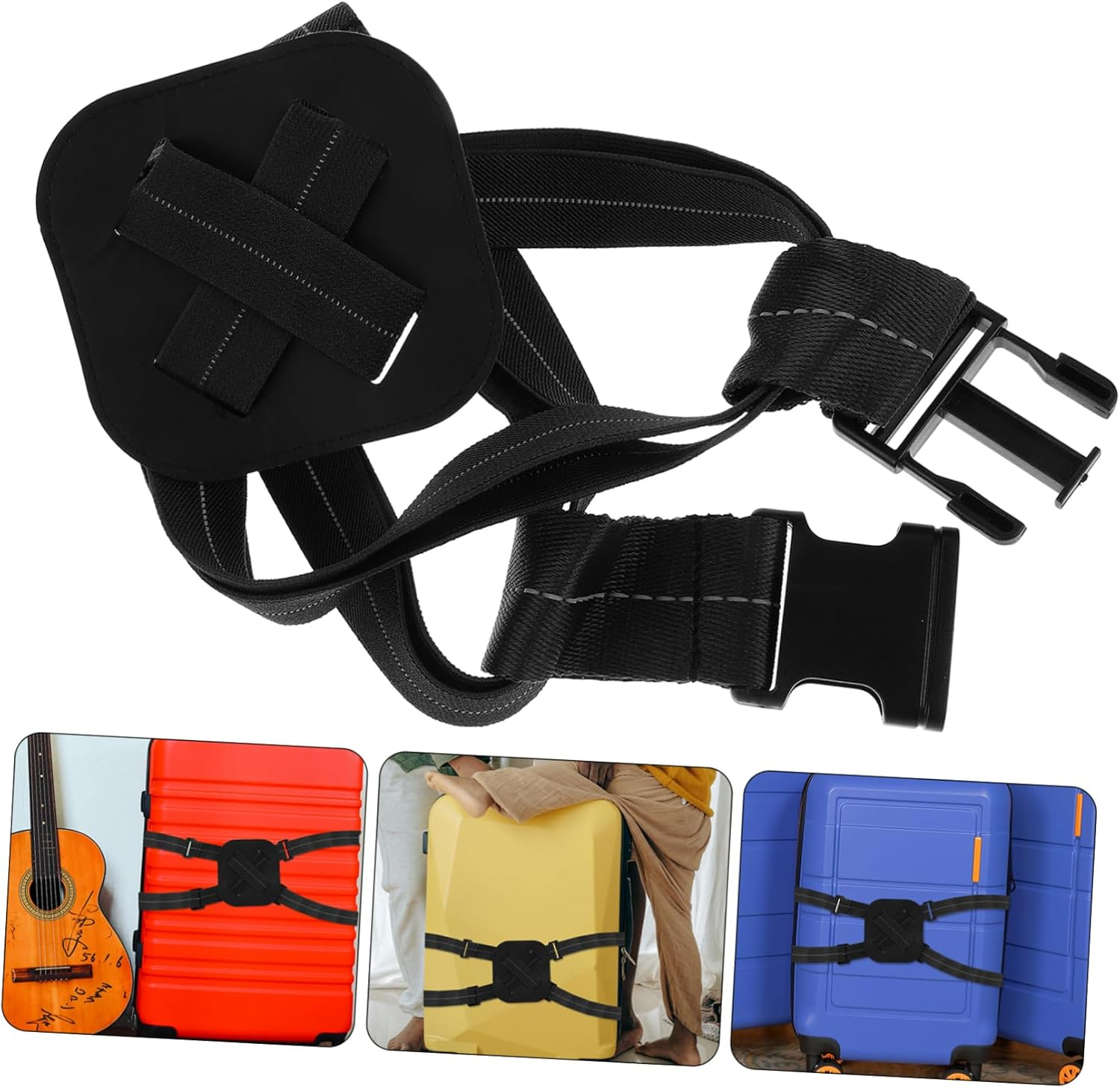 ANDRESLAD Travel Suitcase Straps Luggage Fixing Straps Elastic Luggage Bands for Suitcases image number 2