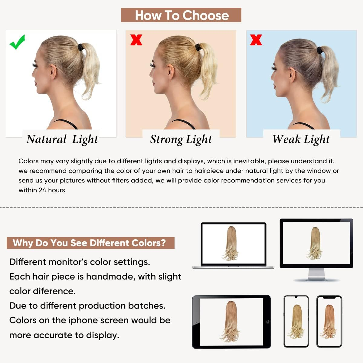 YOUNGWAYS Clip in Ponytail Extension Dirty Blonde 18 Inch Pony Tails Hair Extensions for Women Long Straight Curly Tail Ponytail Hair Piece Synthetic Fake Versatile Pony