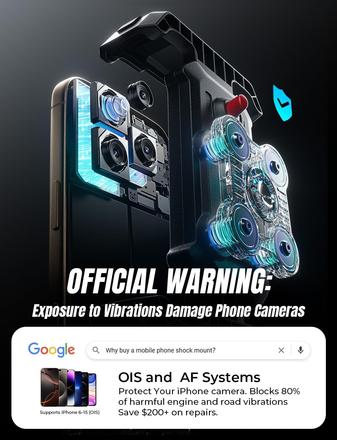 LISEN Ebike Phone Holder,Black image number 6