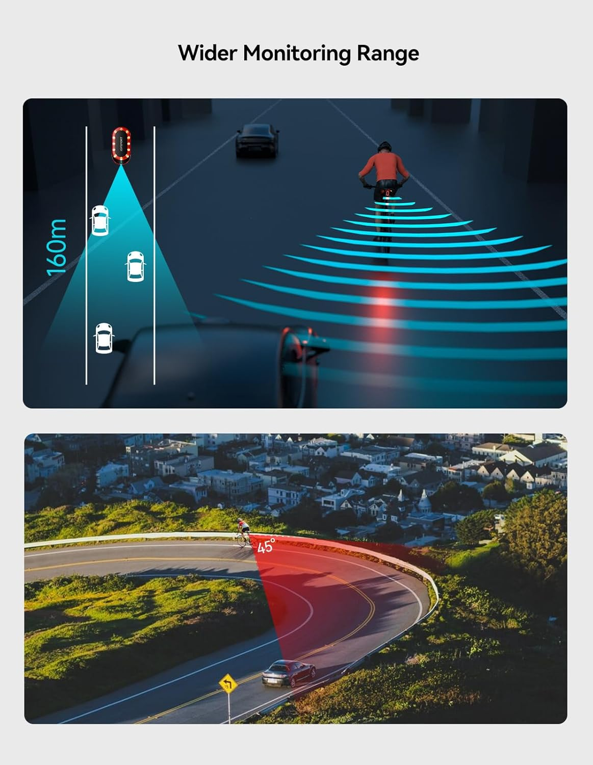 Igpsport SR Mini Radar Bike Light, 160M Monitoring Distance 20H Battery Life Brake Flash Waterproof Cycling Tail Light image number 2