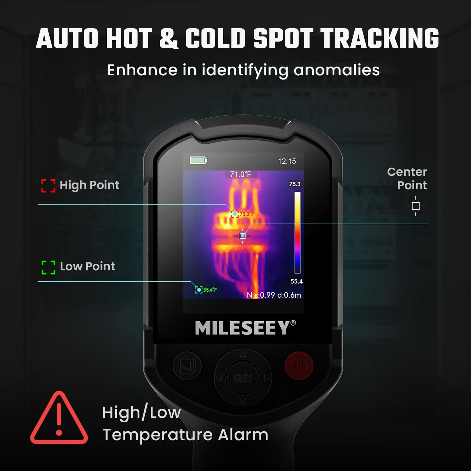 MILESEEY TR10 Thermal Imaging Camera, Super Resolution 240 X 240, 25Hz Infrared Camera, -4&deg;F to 1022&deg;F, 8H Runtime, 192 X 192 IR Resolution, Handheld Thermal Imager for Accurate Inspection image number 5