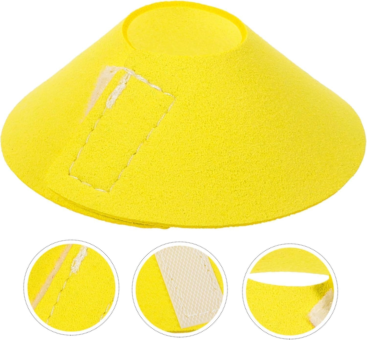 Prevent Plume Plucking Bird Collars, 1Pc Parrot Neck Collar Bird Anti-Bite Collar,Microfiber Leather Bird Neck Protective Cone,Parrot Collars Protective Neck Ring Bird Collar,Yellow - Pink image number 4