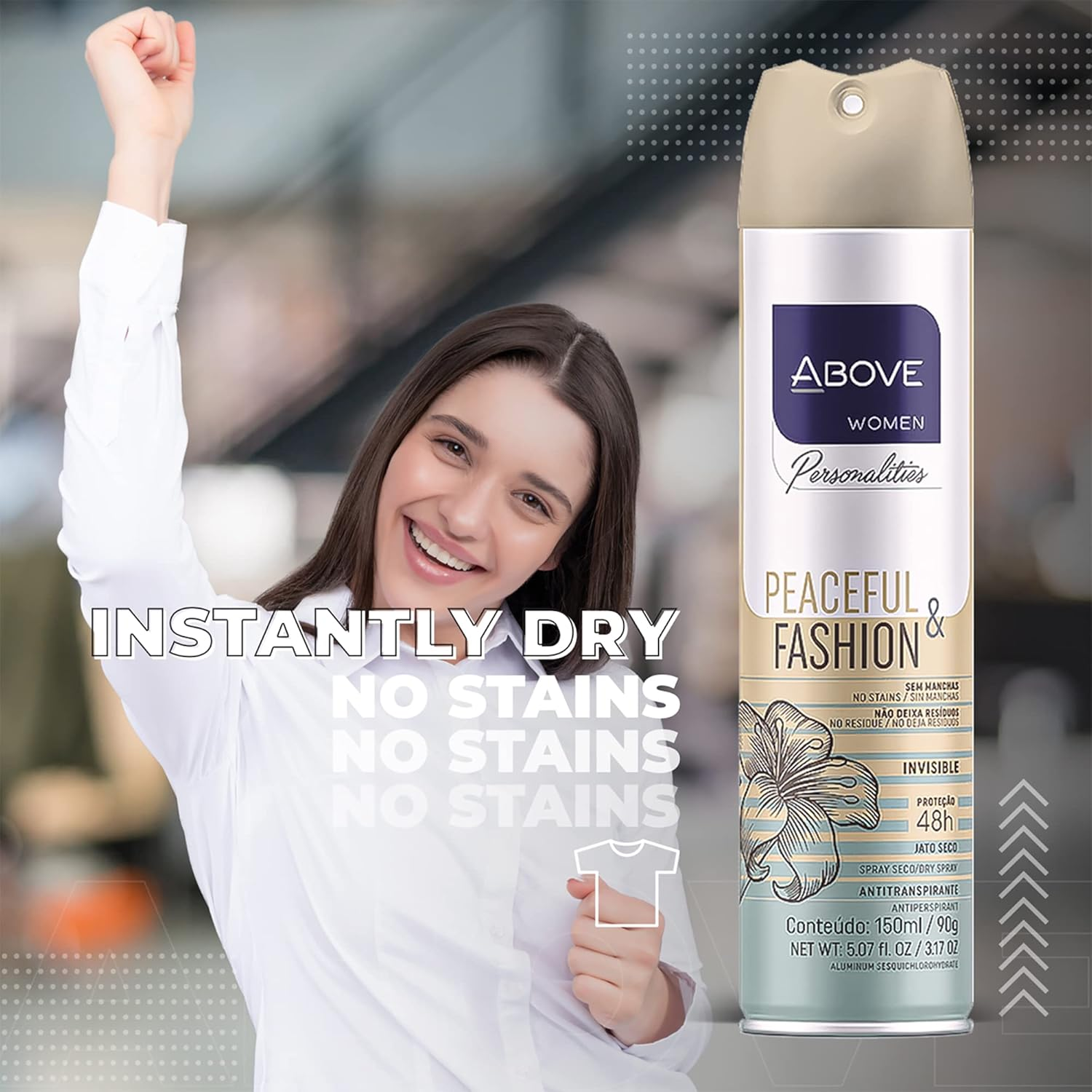 Above 48 Hours Personalities Antiperspirant Deodorant - Peaceful and Fashion for Women 3.17 Oz Deodorant Spray image number 1