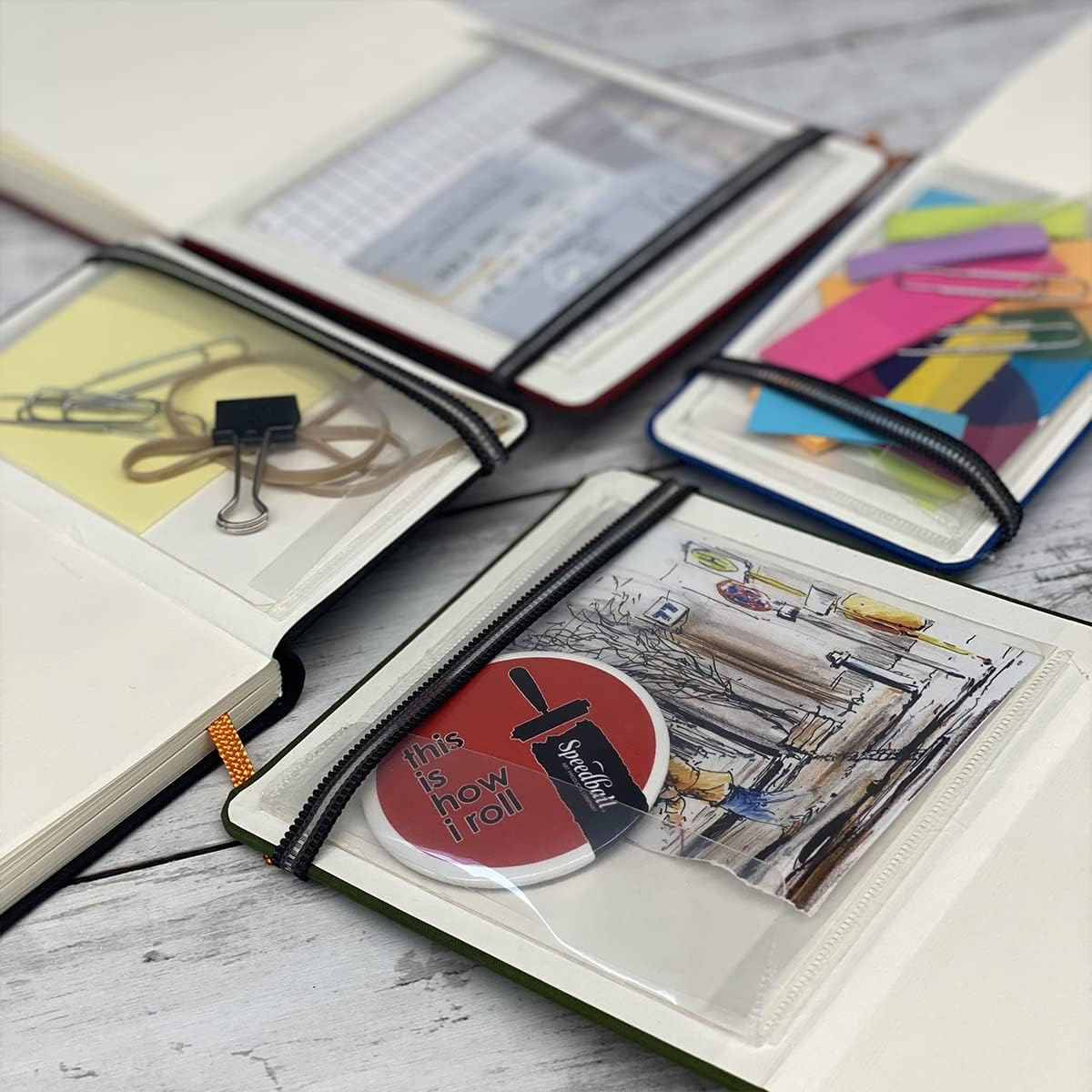 Travelogue Hand Book Journal Vermillion Portrait 8.25 X 5.5Inches 128 Pages 130Gsm, Pocket Landscape, Artist Journal image number 4