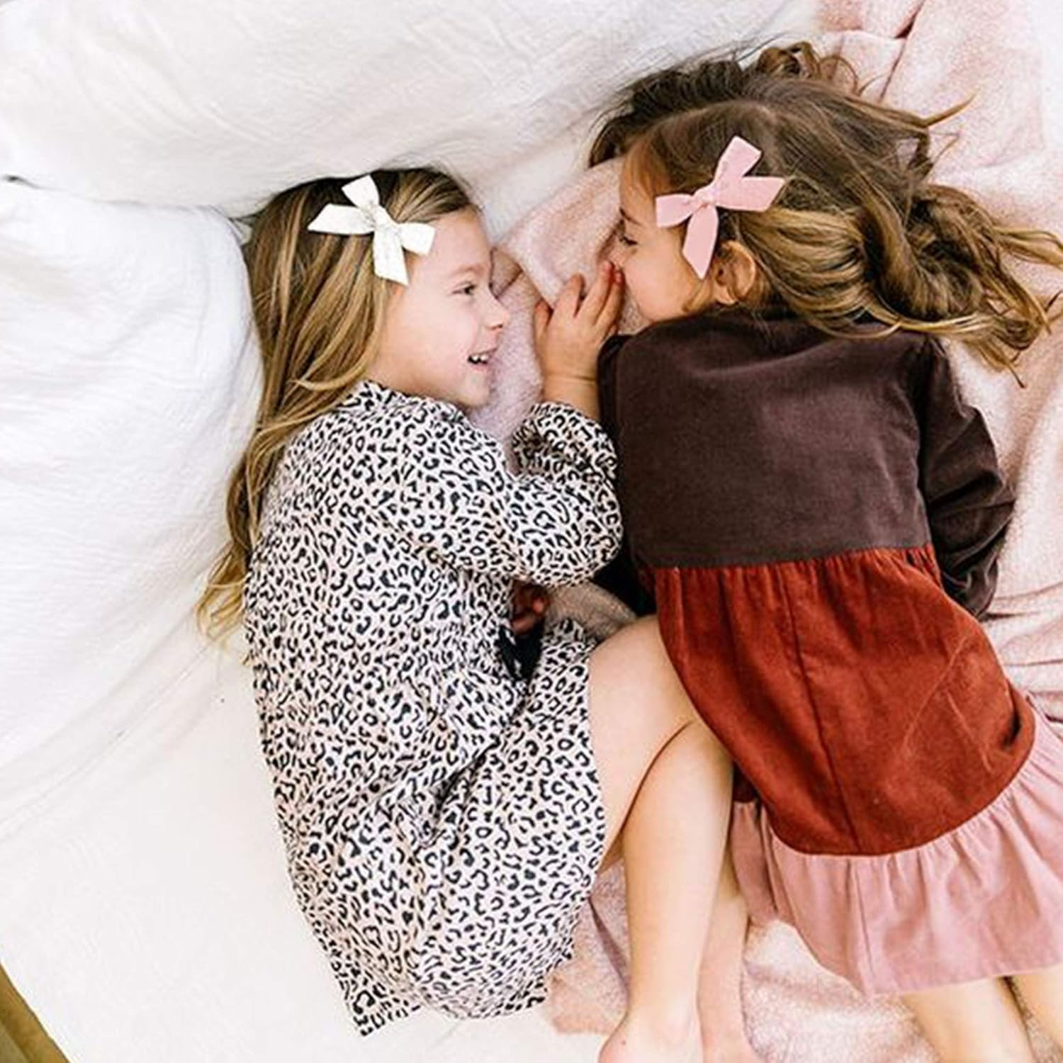 20 Pieces Baby Girls Hair Bows Clips Hair Barrettes Accessory for Babies Infant Toddlers Kids in Pairs image number 1