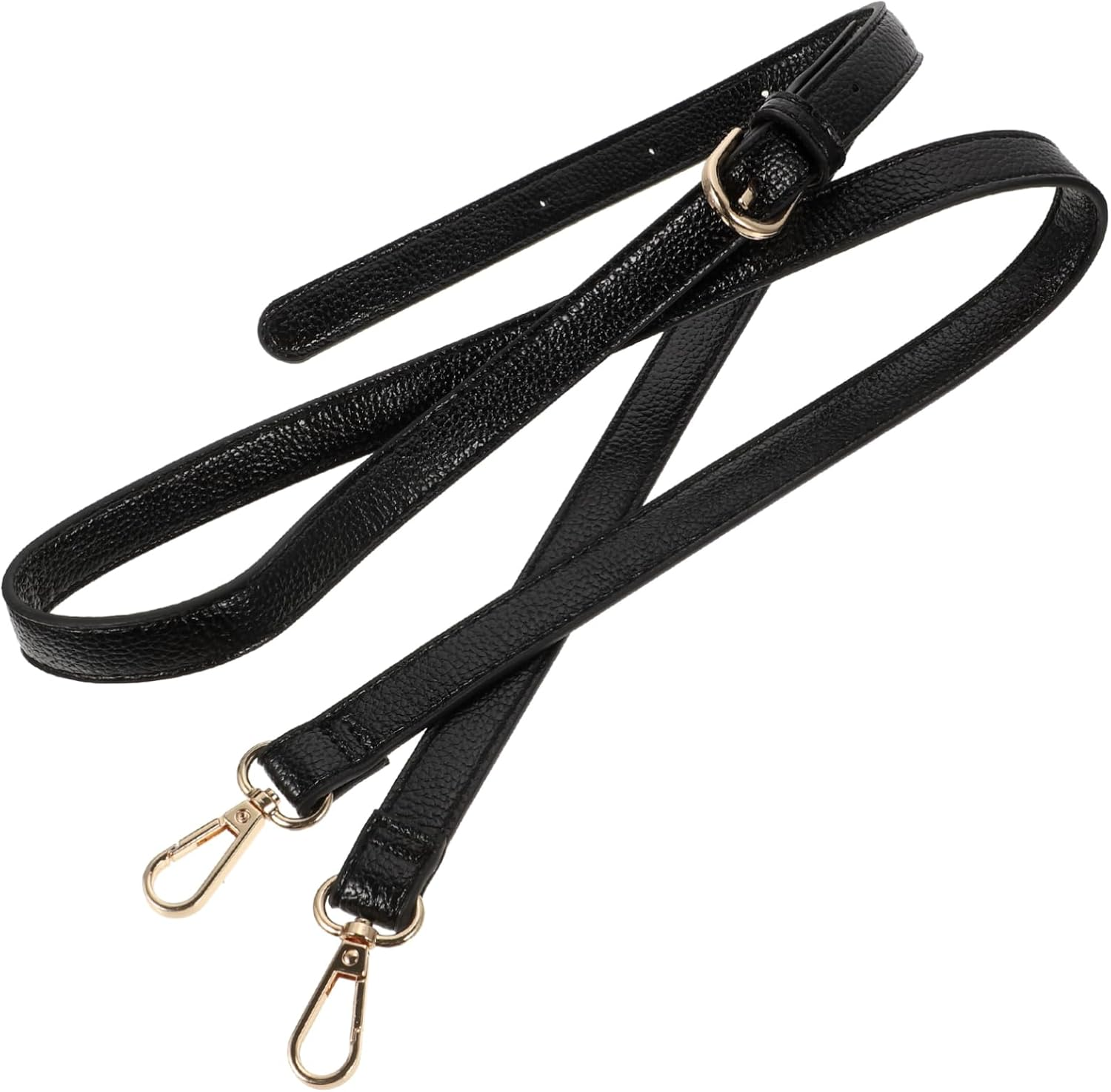 Anneome Leather Bag Strap Adjustable Crossbody Purse Strap Replacement for Women Black Genuine Leather Shoulder Bag Accessories Compatible with Handbags image number 2