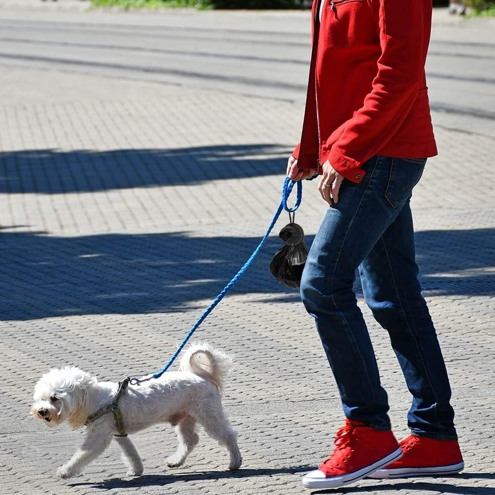 ZGWANSUI 5 Pack Dog Waste Carrier for Leash, Hand Free Poop Bag Holder, Leash Waste Bag Holder Carrier for Doggy Puppies Pet Walking Running Bicycle Accessory (Assort Colors) image number 3