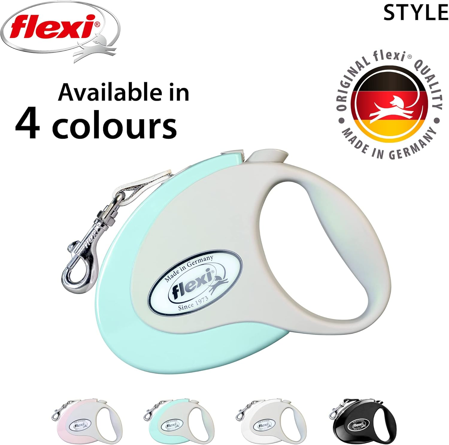 Flexi Style Tape Mint Medium 5M Retractable Dog Leash/Lead for Dogs up to 25Kgs/55Lbs image number 2