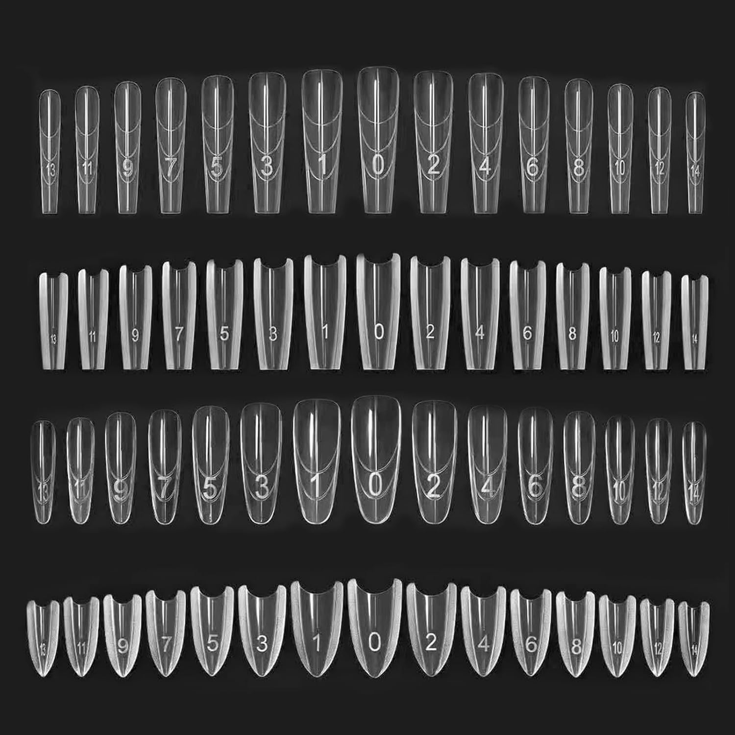 Sandwich Nail Extension Form, 480 Piece Gel Nail Tips Form, Professional Acrylic & Gel Nails Extension Forms, Duall-Sided, Easy to Use for Sculpting, Salon & DDIY Manicures, Strong & Flexible