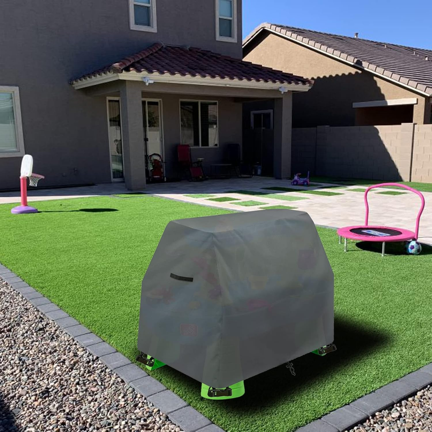 Kids Water Table Cover Fit Step2 Rain Showers Splash Pond Water Table,Waterproof Dust Proof Anti-Uv Outdoor Toys Cover-Cover Only image number 4