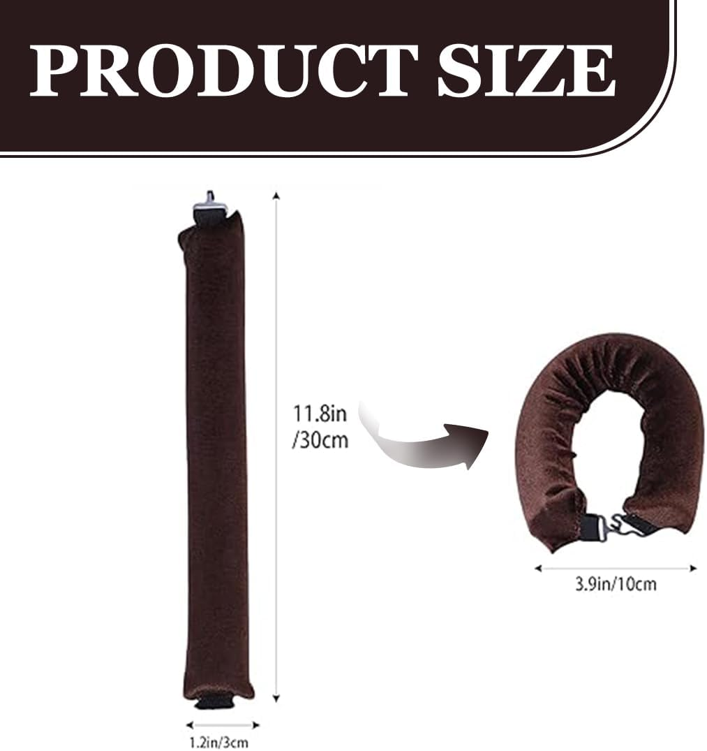 MEXRUMI Pack of 3 Heat-Free Hair Rollers, Hair Rollers, Overnight Blowout, Heatless Curls, Curls for Sleeping Styling Tool for Most Hair Types (Brown), Overnight Heatless Curls Blowout Rods image number 3