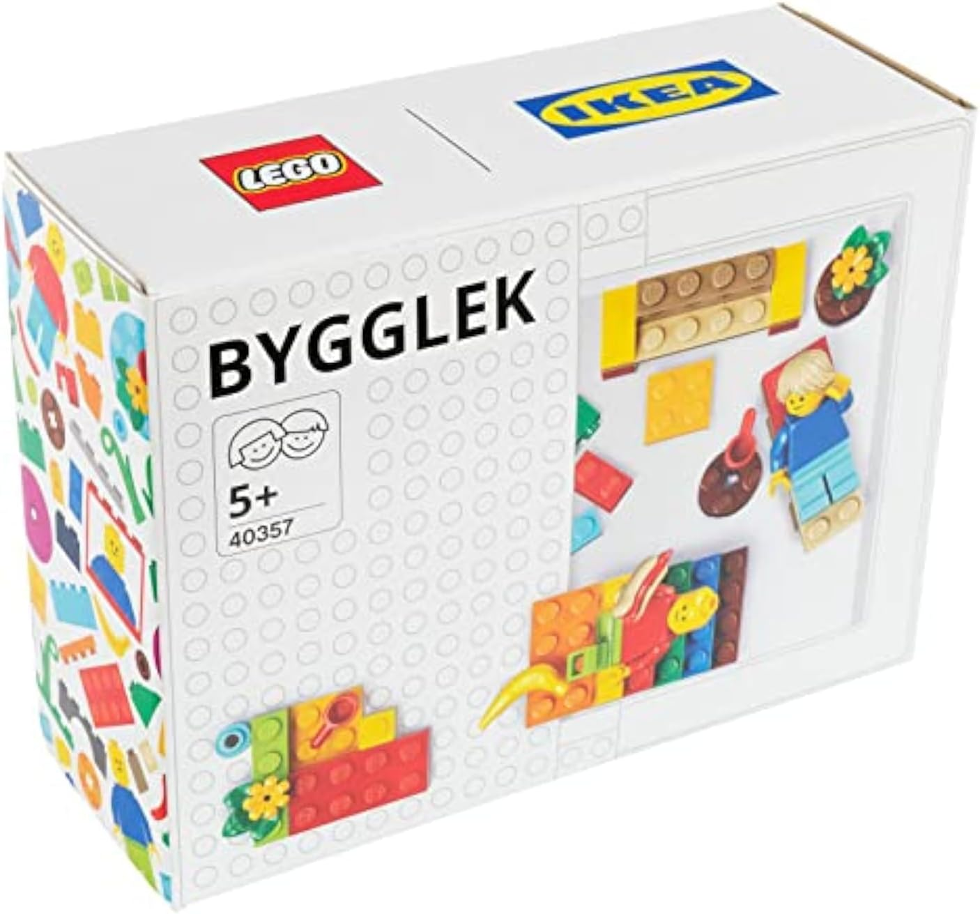 Ikea BYGGLEK 201-Piece &reg; Brick Set with Figures, Mixed Colours, 204.368.88