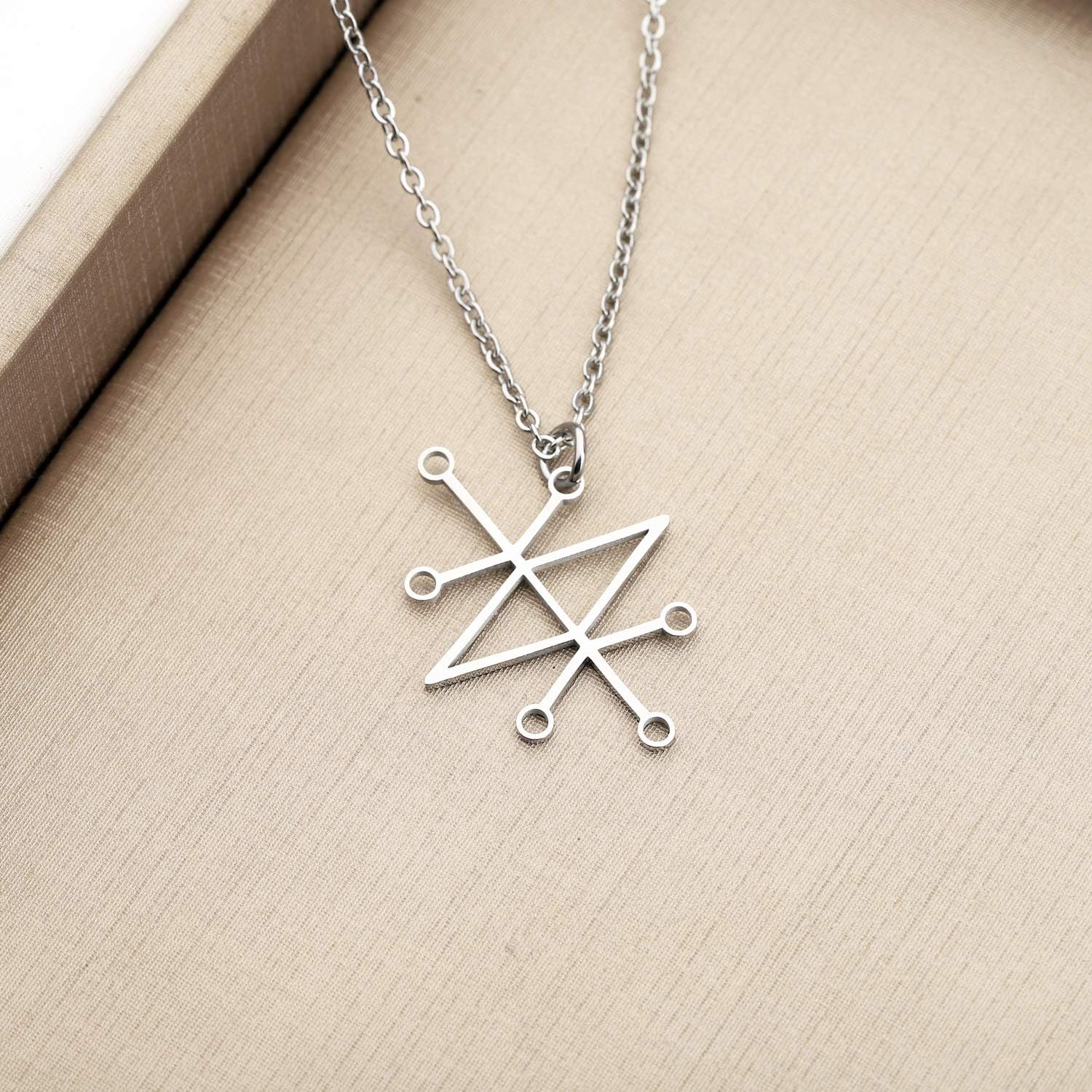 CENWA Sceal Sigil of Azazel Sigil of Demons Necklace Satan Necklace Lesser Key Demon Seal Pendant Goetia Necklace Lemegeton Jewelry Seal Lucifer image number 3