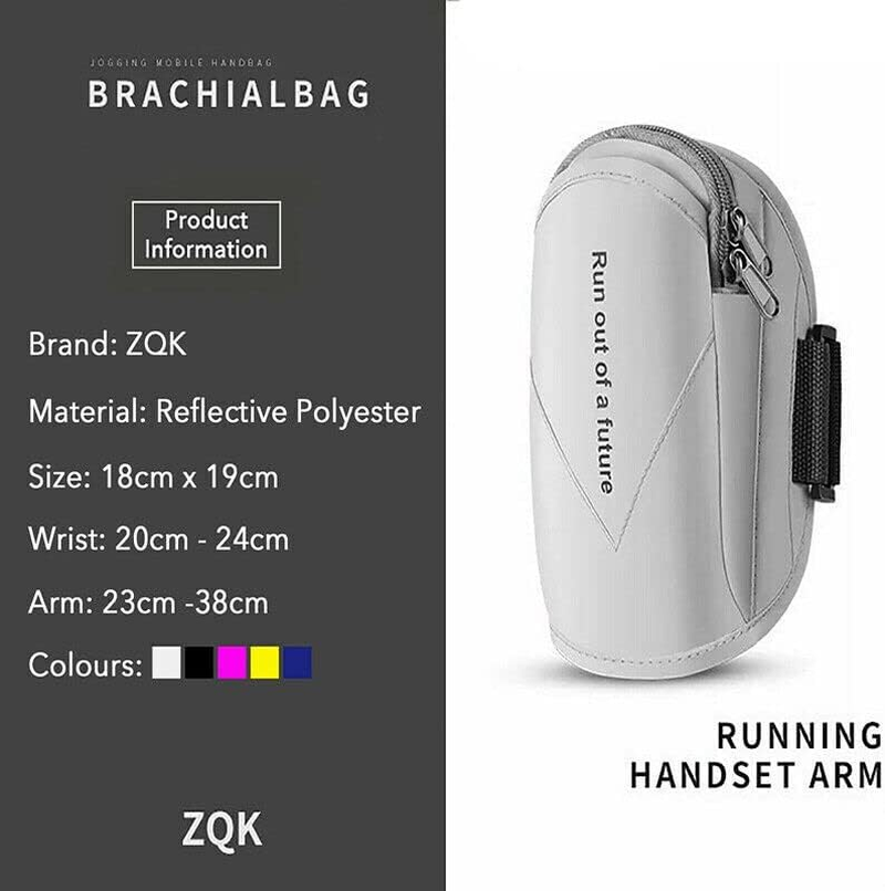 AIMALL Universal Sports Armband Case, Lightweight Water-Resistant Phone Holder for Running, Gym, Jogging, Adjustable Arm Band for 5.5"-6.1" Smartphones image number 2