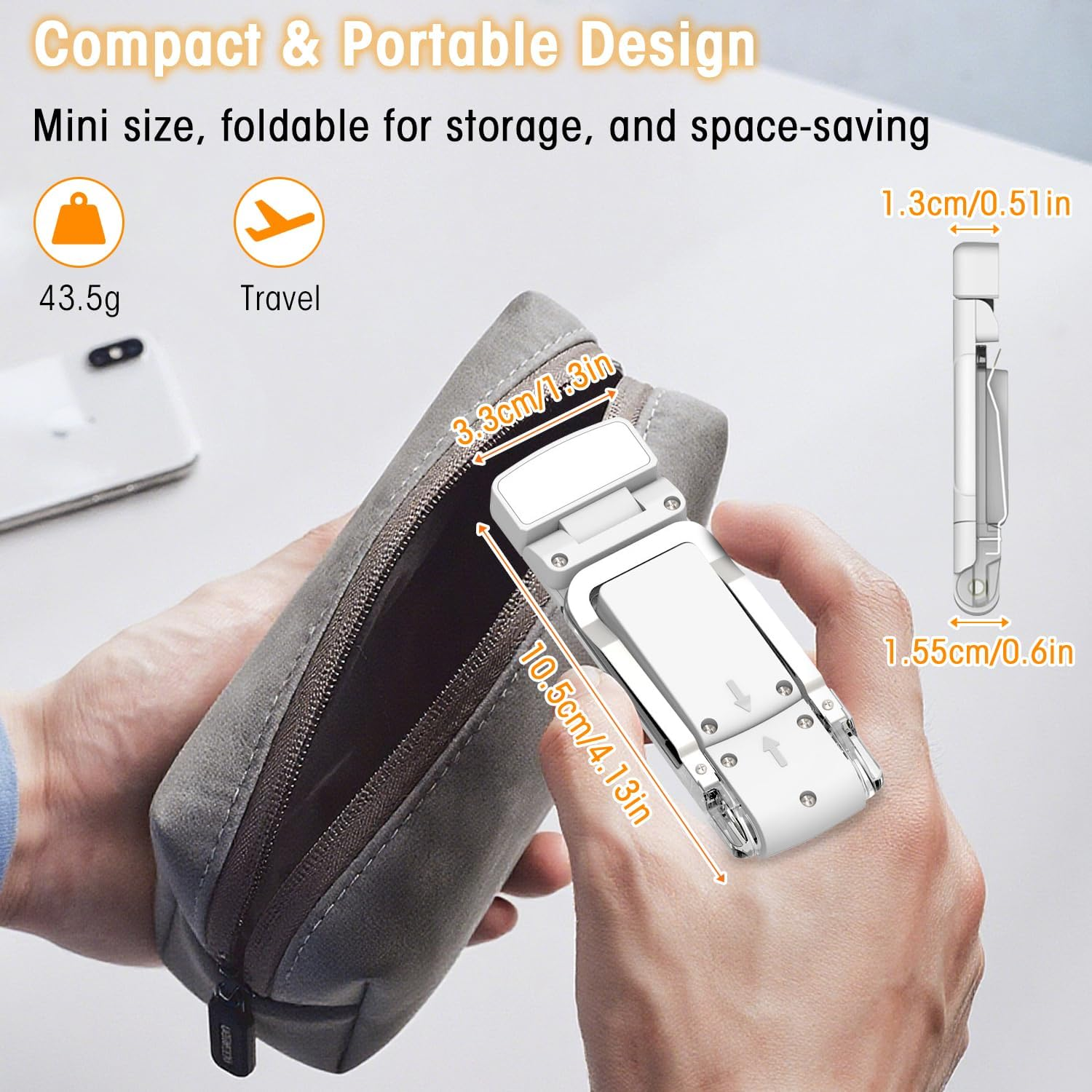 USB Rechargeable Book Light, Portable Clip-On 9 LED Reading Light, 5 Brightness & 3 Eye-Protecting Modes, Long Battery Life, Flexible Reading Lamp for Readers (White) image number 2