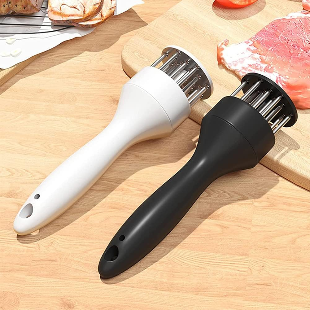 2 Pack Meat Tenderizer Tool, Aufondof 21 Stainless Steel Needle Meat Mallet Sturdy & Sharp, Easier-Use for Kitchen Cooking Tenderizing, BBQ, Marinade & Maximize the Flavor of Fish, Pork, Beef image number 1