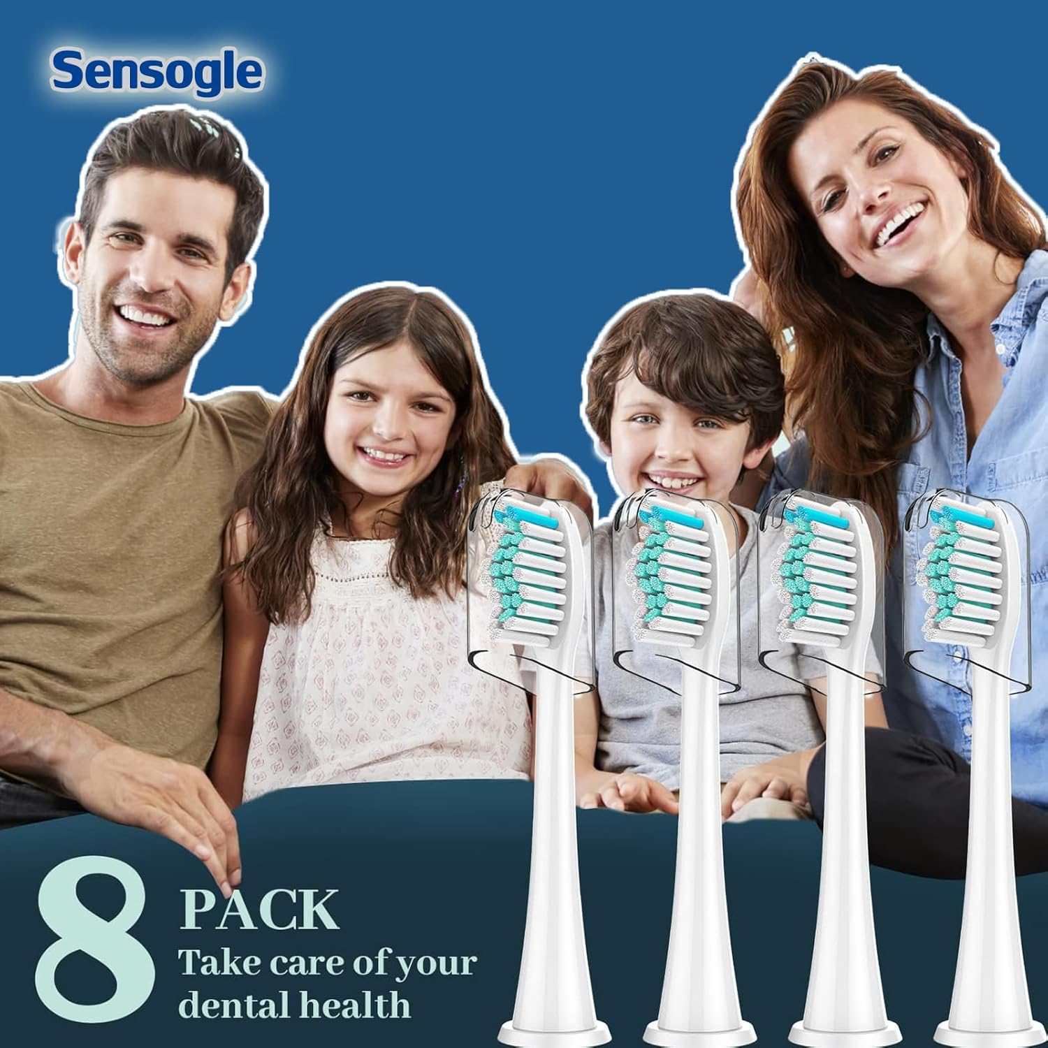 Replacement Toothbrush Heads Compatible with Philips Sonicare Protectiveclean 5100 4300 2100 9000, Diamond Brush Head for Optimal Clean, Standard (8-Pack) image number 6