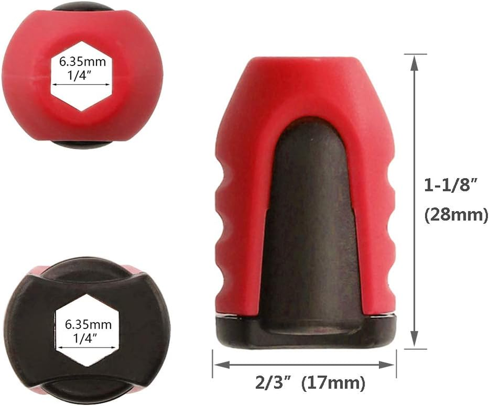 Yakamoz 3Pcs Magnetizer Ring Magnet Screwdriver Bits, Removable Magnetic Driver Screw Catcher Holder for Screwdriver Accessories and Power Bits Tool image number 4