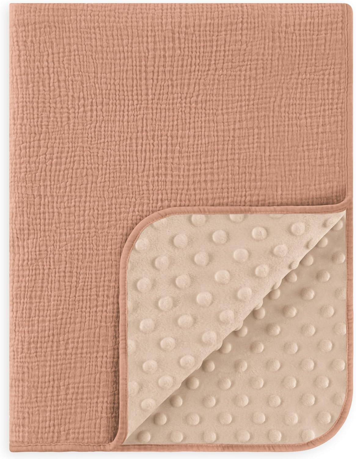 Susurration Baby Blanket 30X40Inch Soft Fluffycotblankets with Muslin Cotton Front and Dotted Fleece Back Receiving Blanket for Unisex Baby Girls Boys Newborn Infant (Sleeping Clouds)