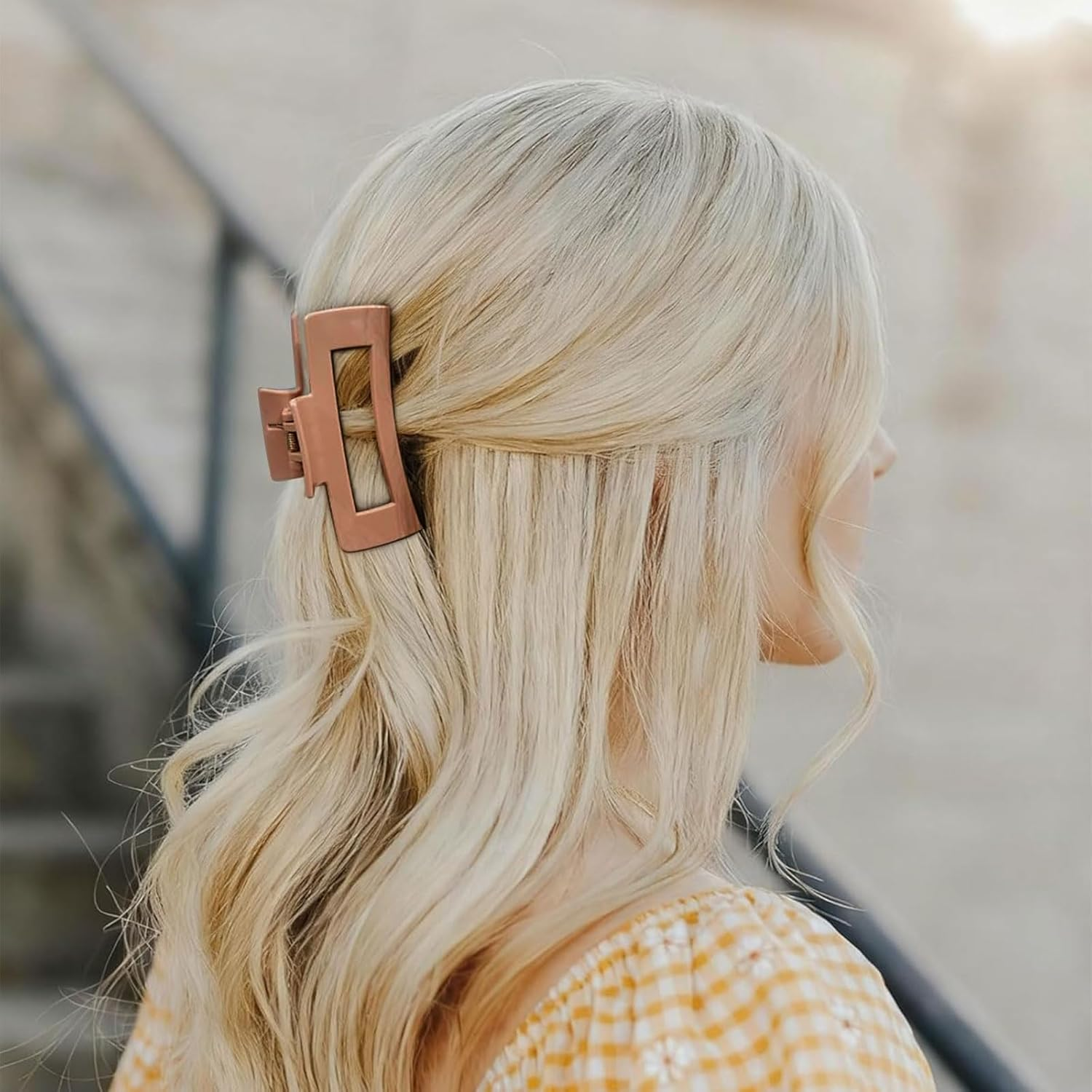 Muorruo 6-Pack Silicone Hair Clips in 2 Designs, Flexible and Soft Hair Clips for Women | Rectangular, Small and Large, Comfortable Hair Clips (Dark Khaki, Coffee, Black) image number 5