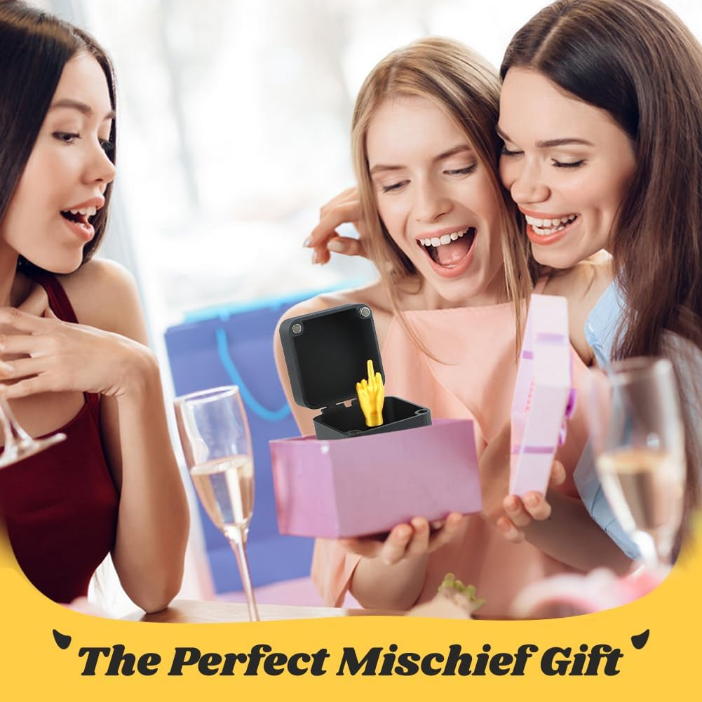 Middle Finger Surprise Prank Gift - Spoof Hand Pop up for Adults, Office & Home Decor, Christmas Novelty Fun Prank Gift (1Pc) image number 6