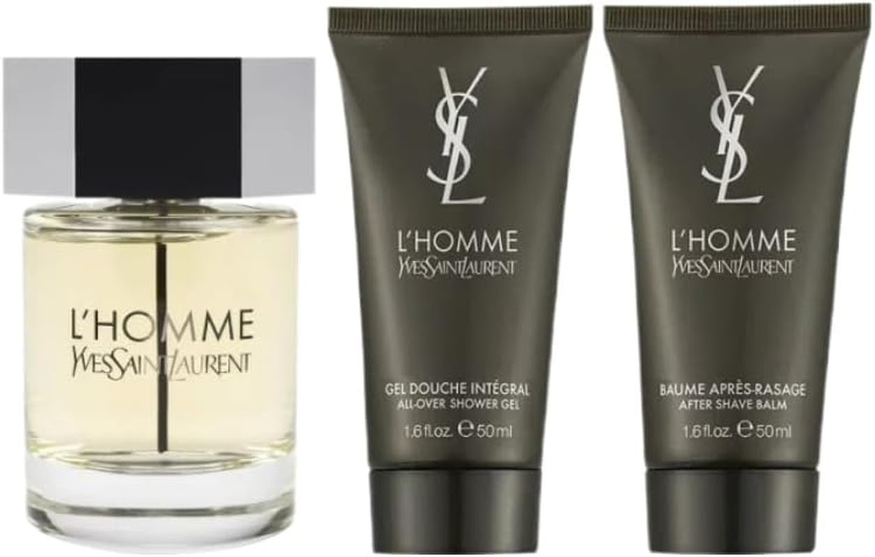 Yves Saint Laurent Men'S L'Homme 3 Pieces Gift Set (Eau De Toilette 100 Ml, Shower Gel 50 Ml, after Shave Balm 50 Ml)