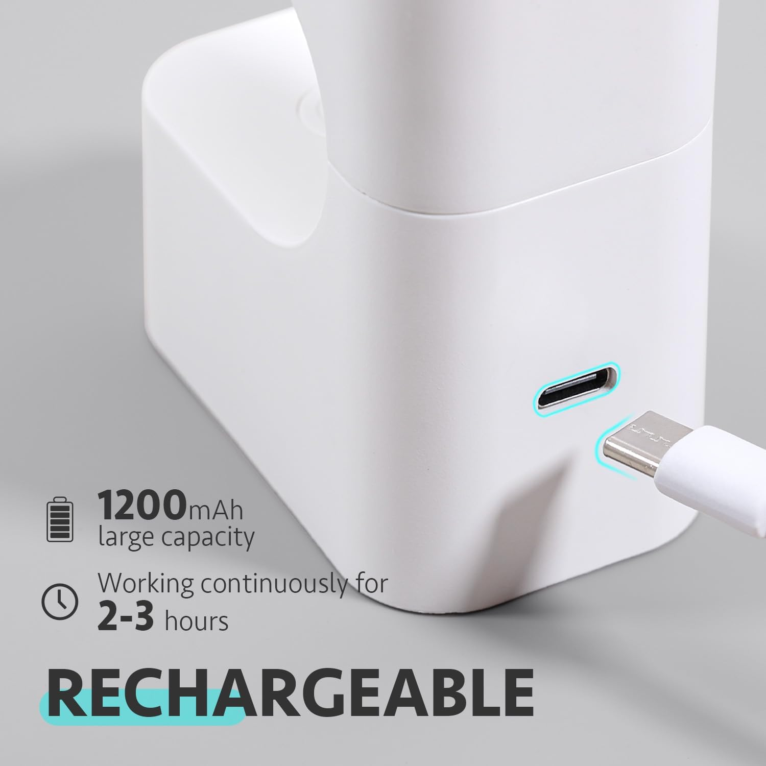 GAOY Mini UV Light for Gel Nails, Rechargeable LED Nail Lamp with 2 Timers, Cordless Portable UV Light for Fast Curing, White image number 2