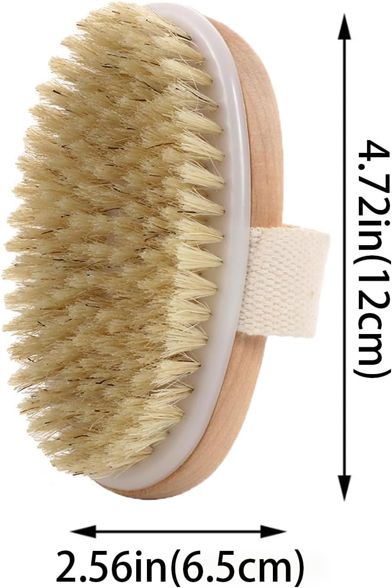 ROLUHOEL 2 Pack Dry Brushing Body Brush,Exfoliating Magic,Blood Circulation Boosting Brush,Helps Reduce Cellulite and Acne,Deep Cleansing Skin Care image number 2